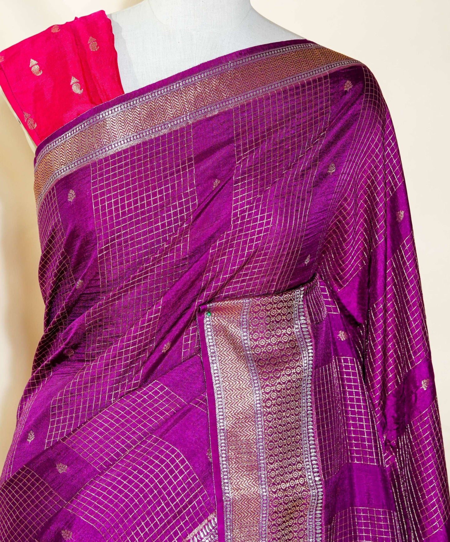Purple Banarasi Silk Saree