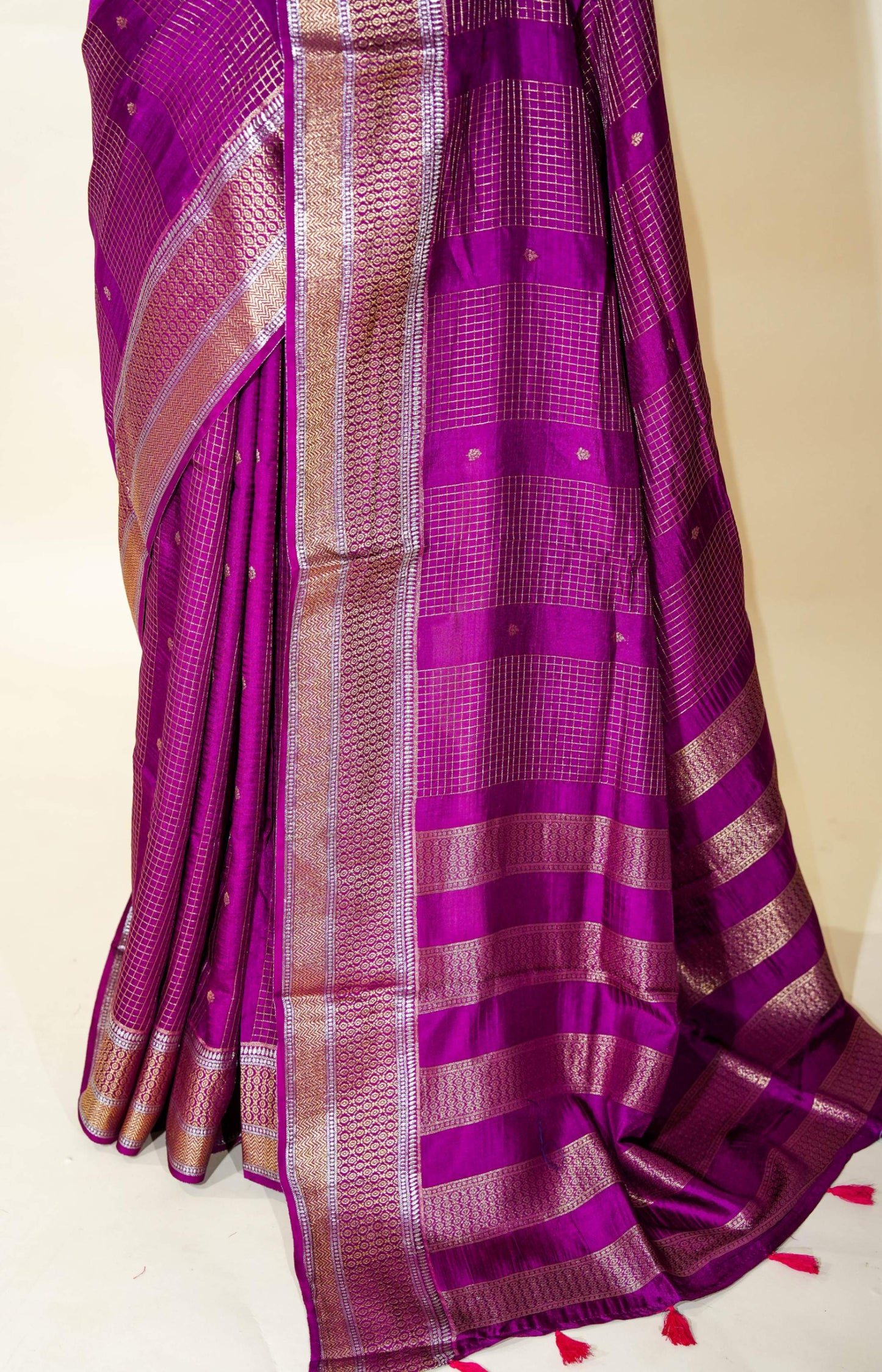 Purple Banarasi Silk Saree
