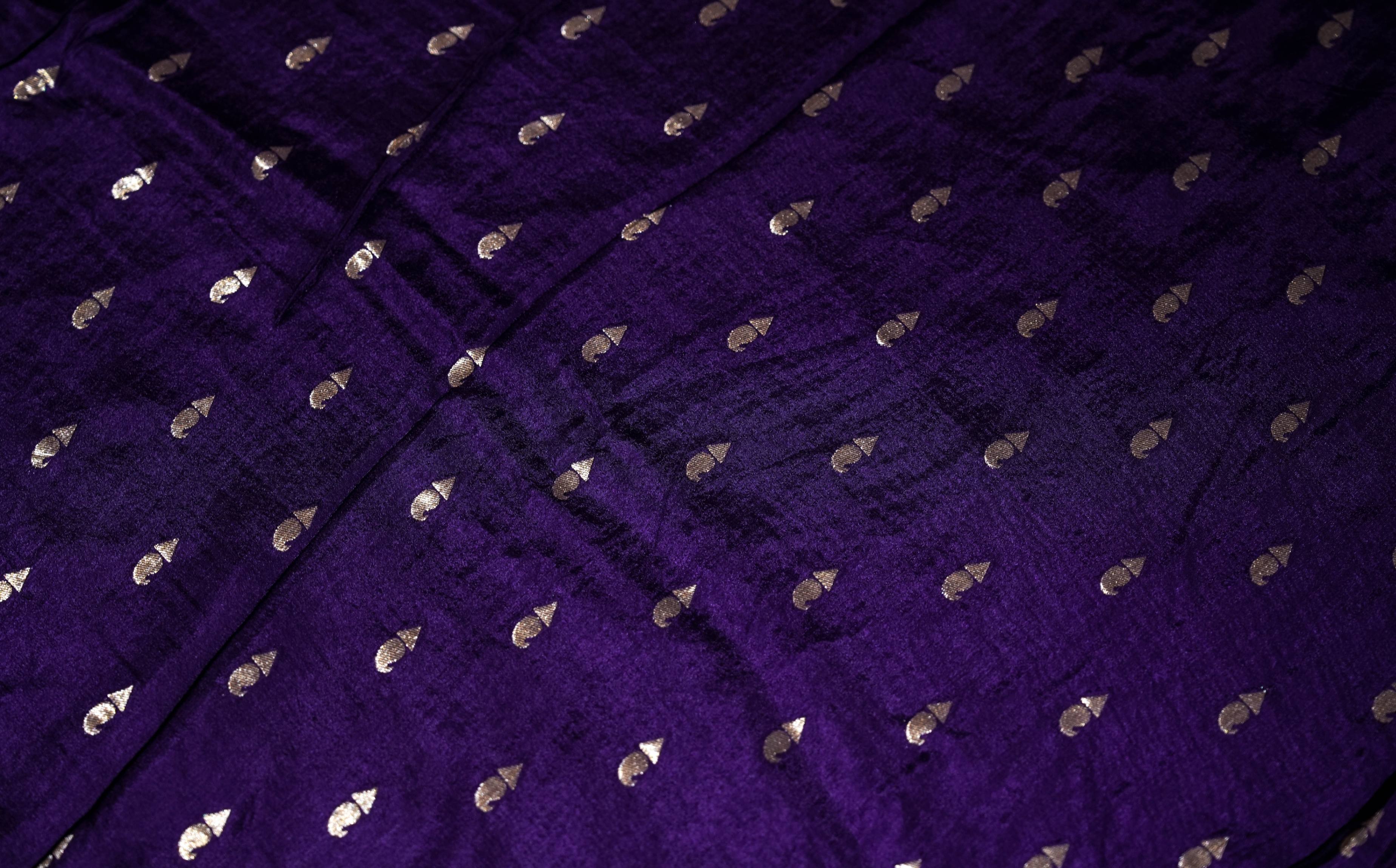 Peach Banarasi Silk Saree