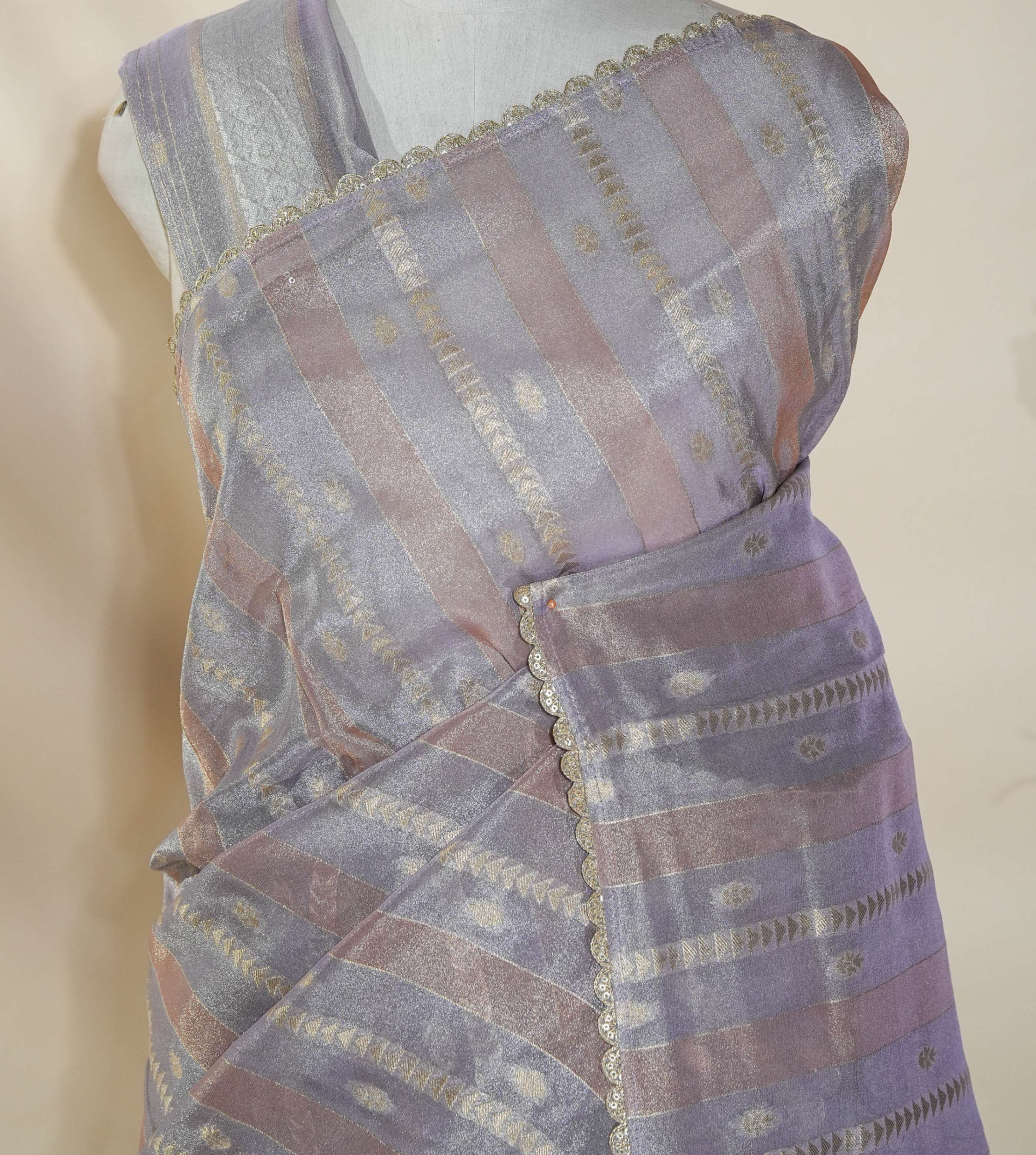 Multicolor Banarasi Tissue Saree
