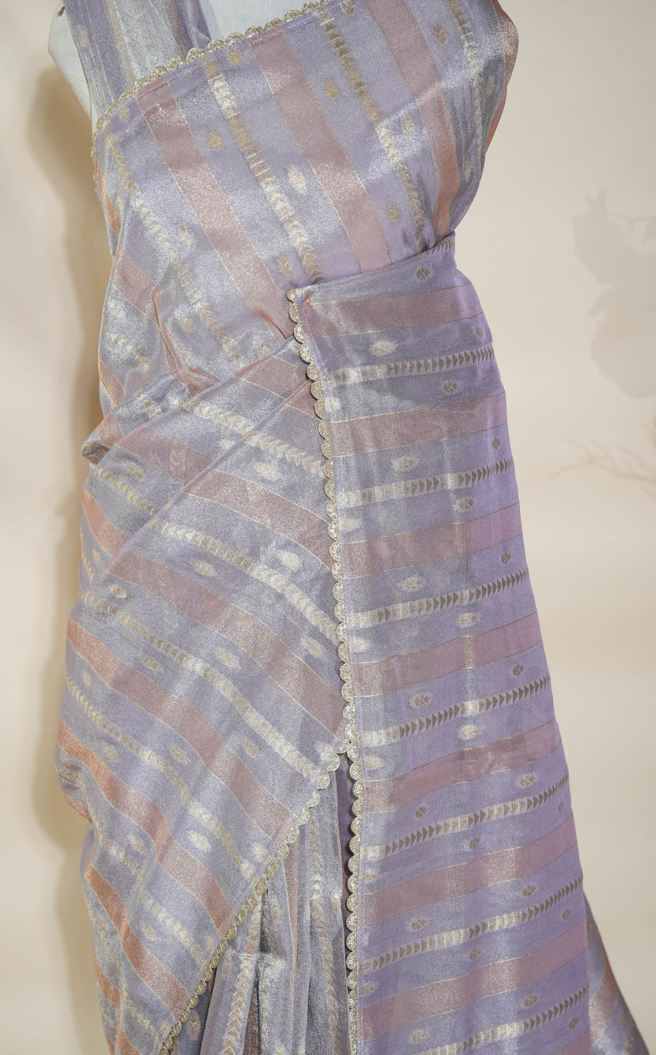 Multicolor Banarasi Tissue Saree