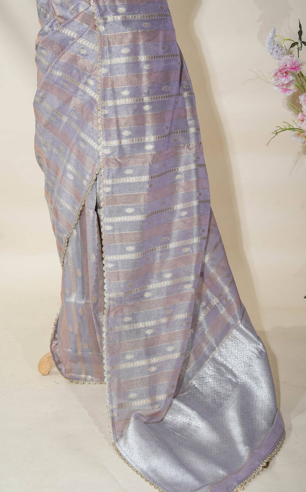 Multicolor Banarasi Tissue Saree