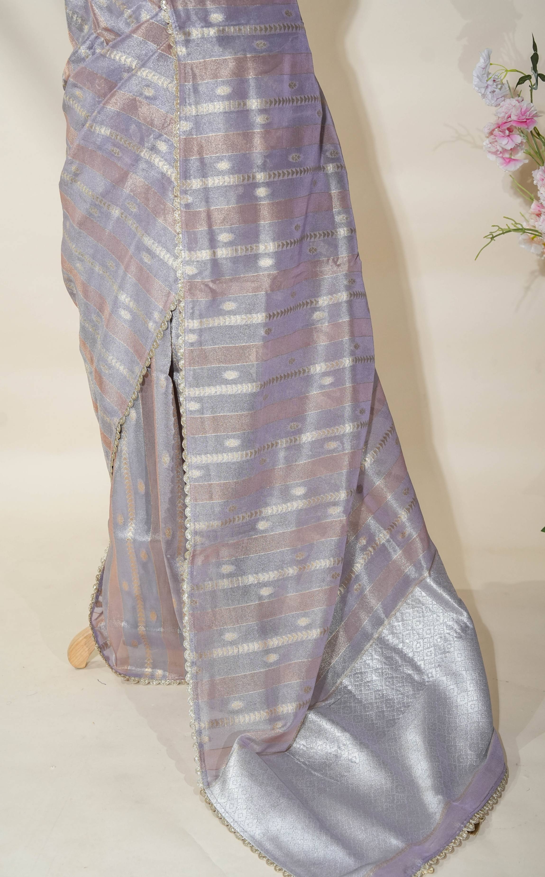 Multicolor Banarasi Tissue Saree