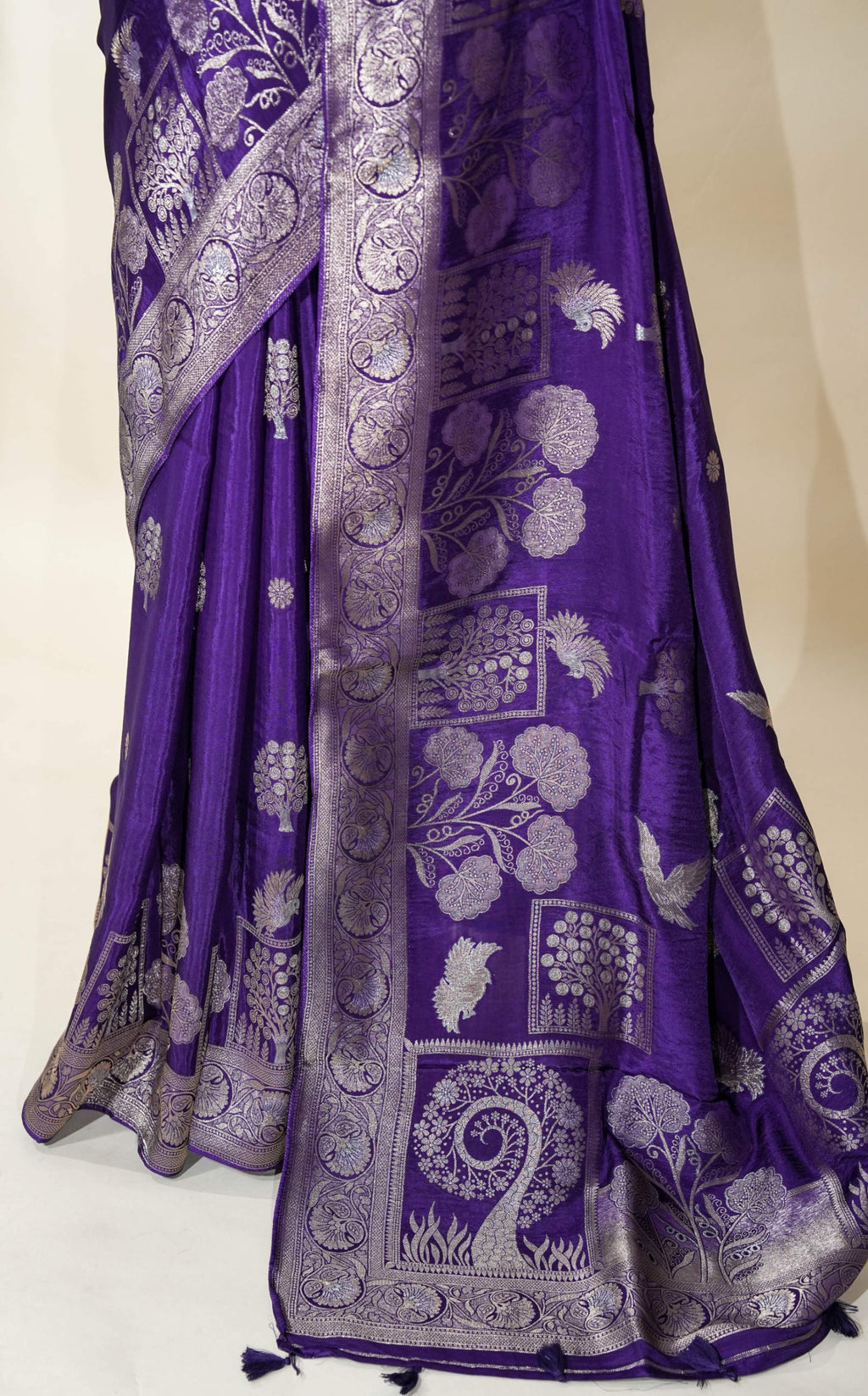 Purple Banarasi Silk Saree