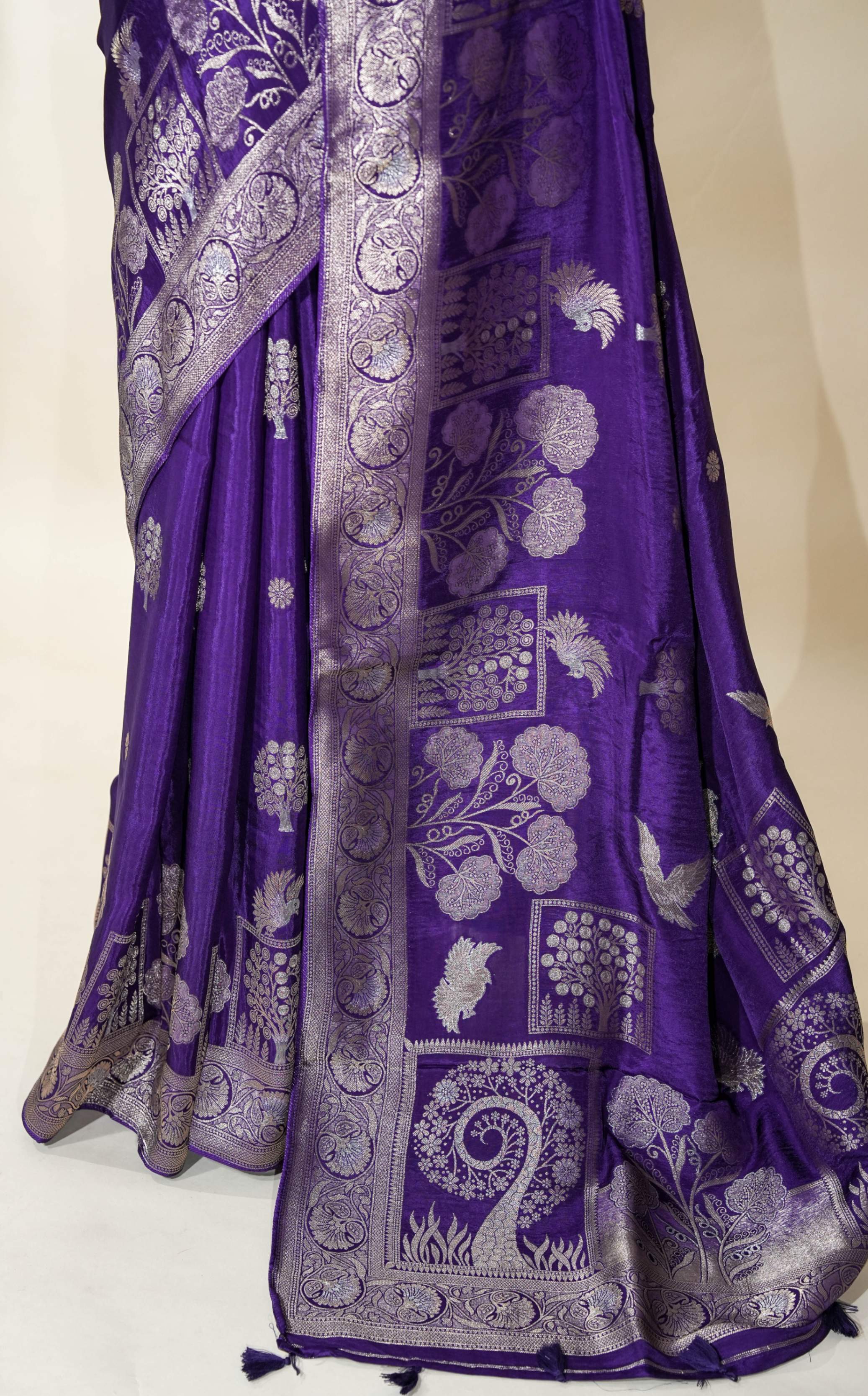 Purple Banarasi Silk Saree