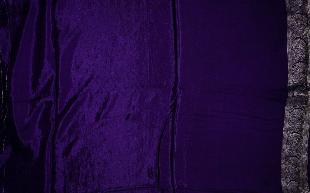 Purple Banarasi Silk Saree