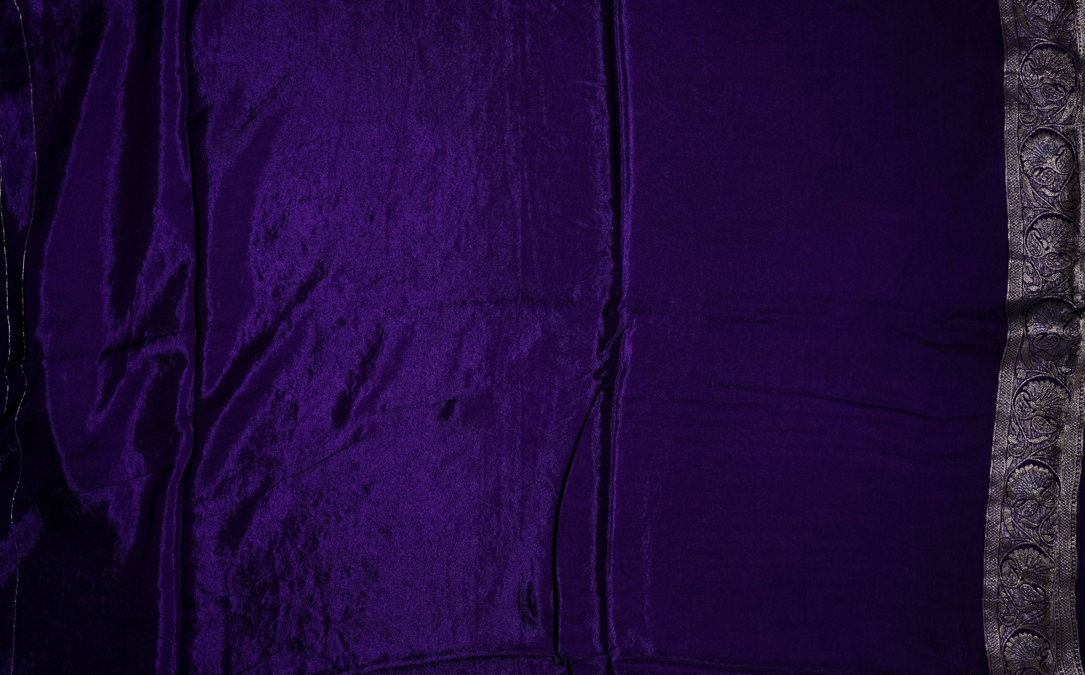 Purple Banarasi Silk Saree