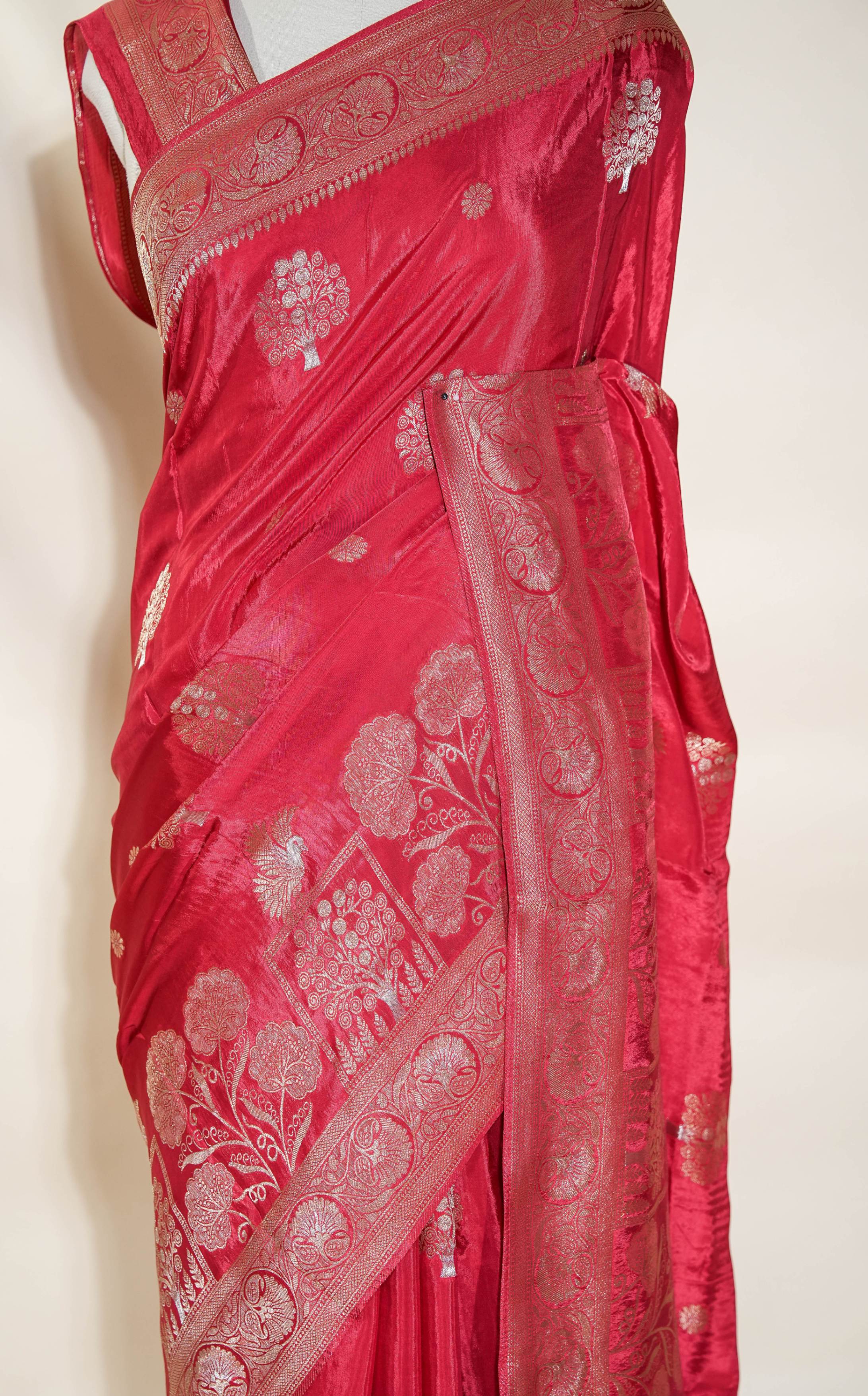 Red Banarasi Silk Saree