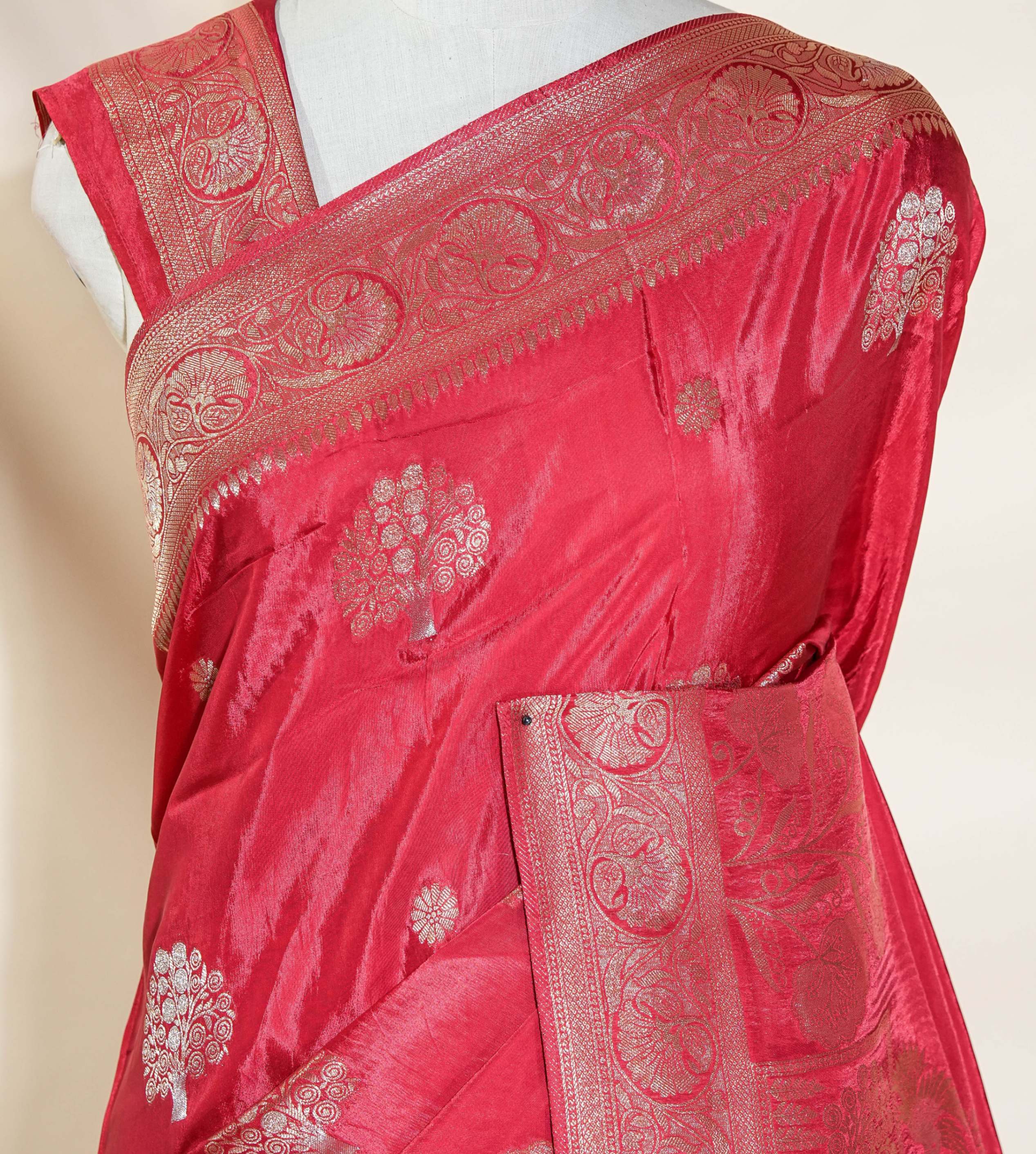 Red Banarasi Silk Saree