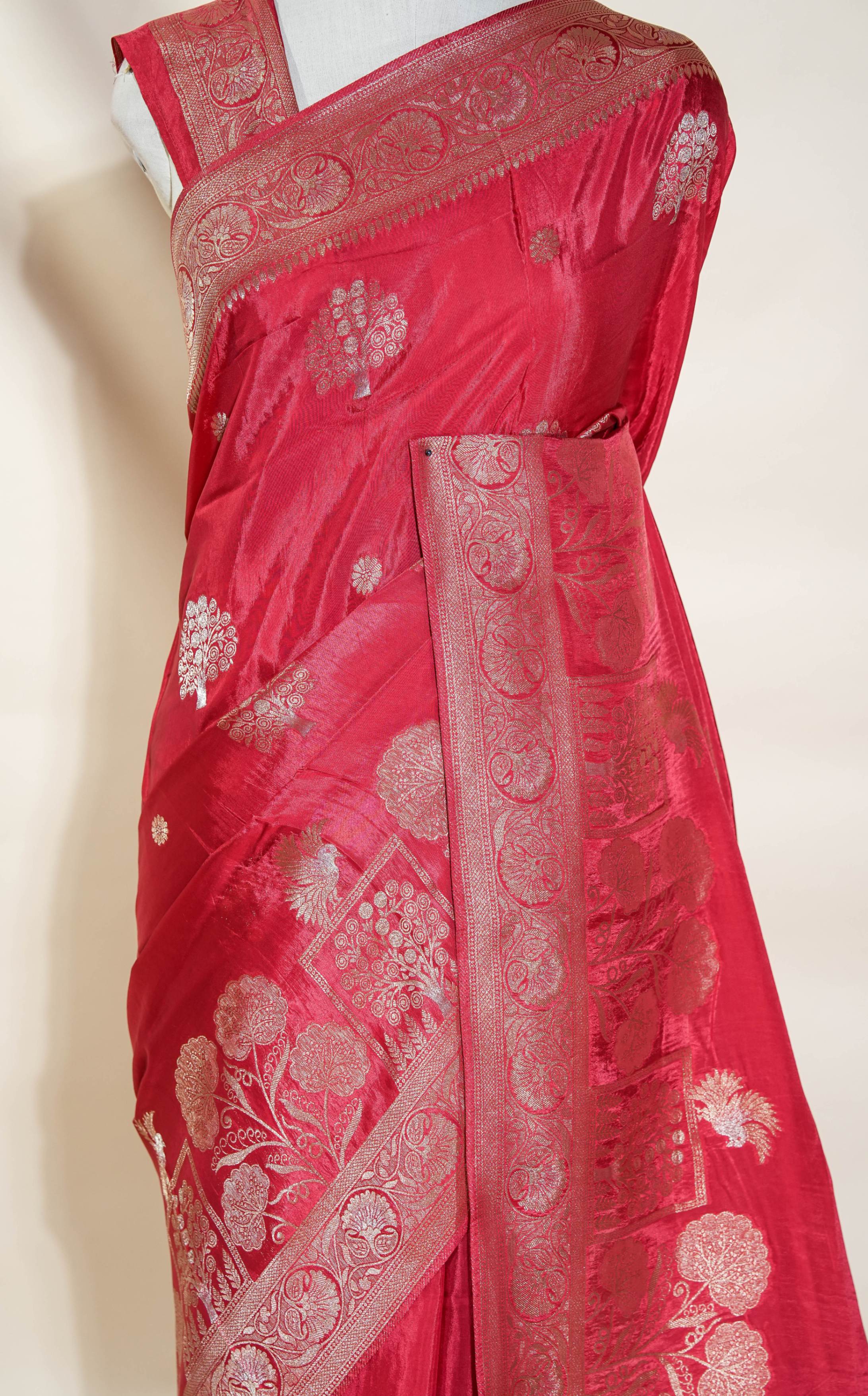 Red Banarasi Silk Saree