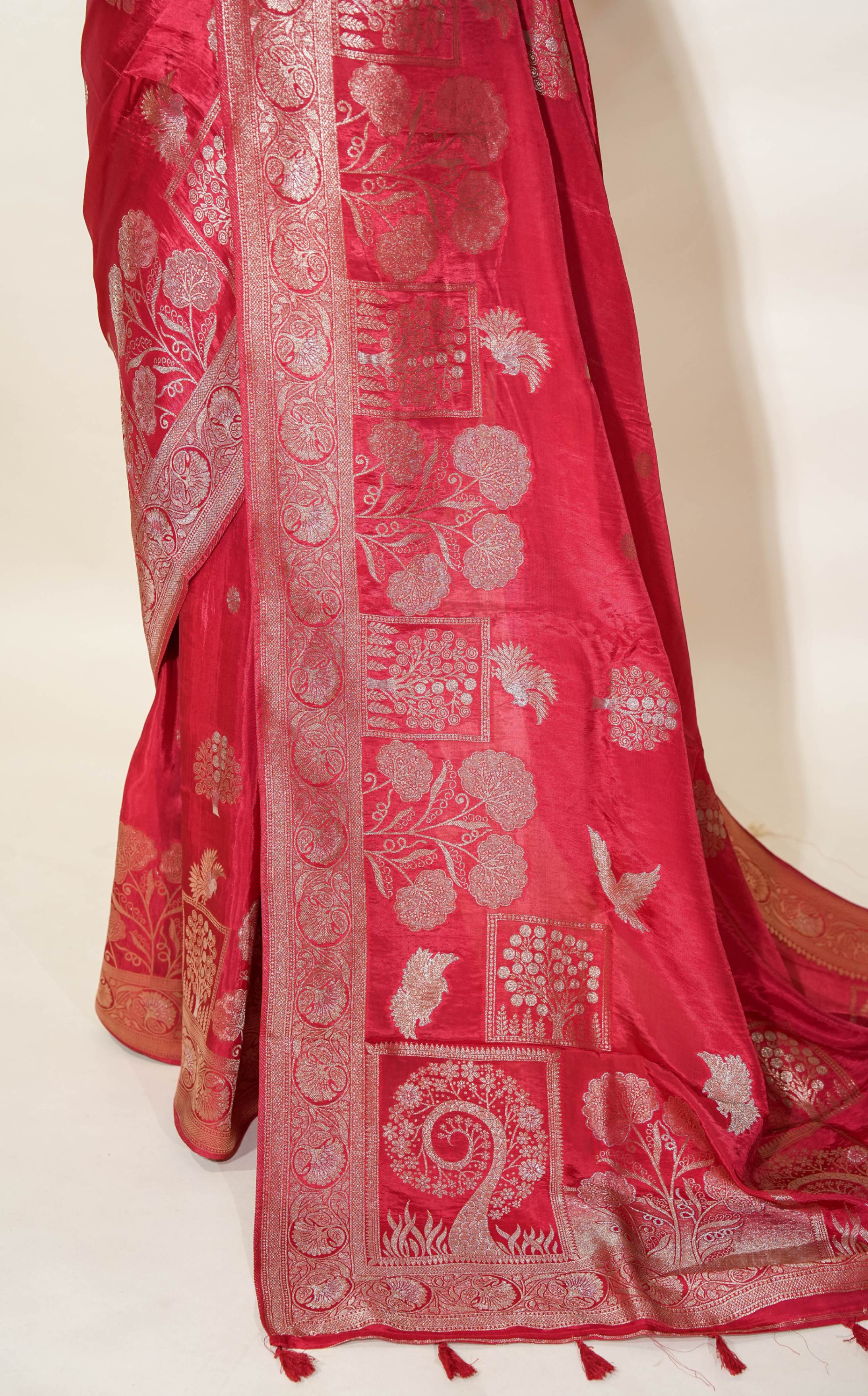 Red Banarasi Silk Saree