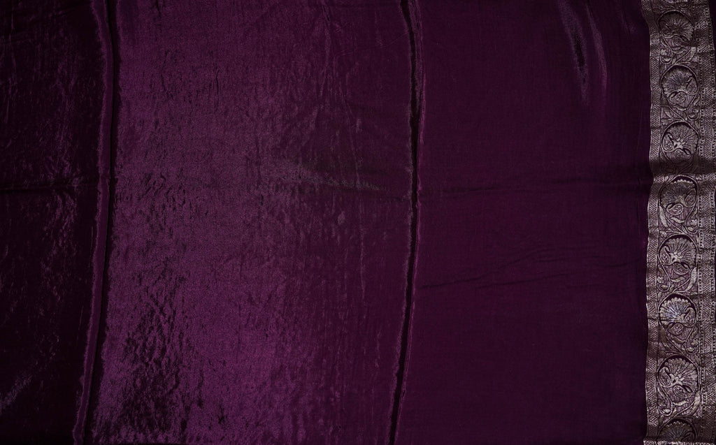 Purple Banarasi Silk Saree