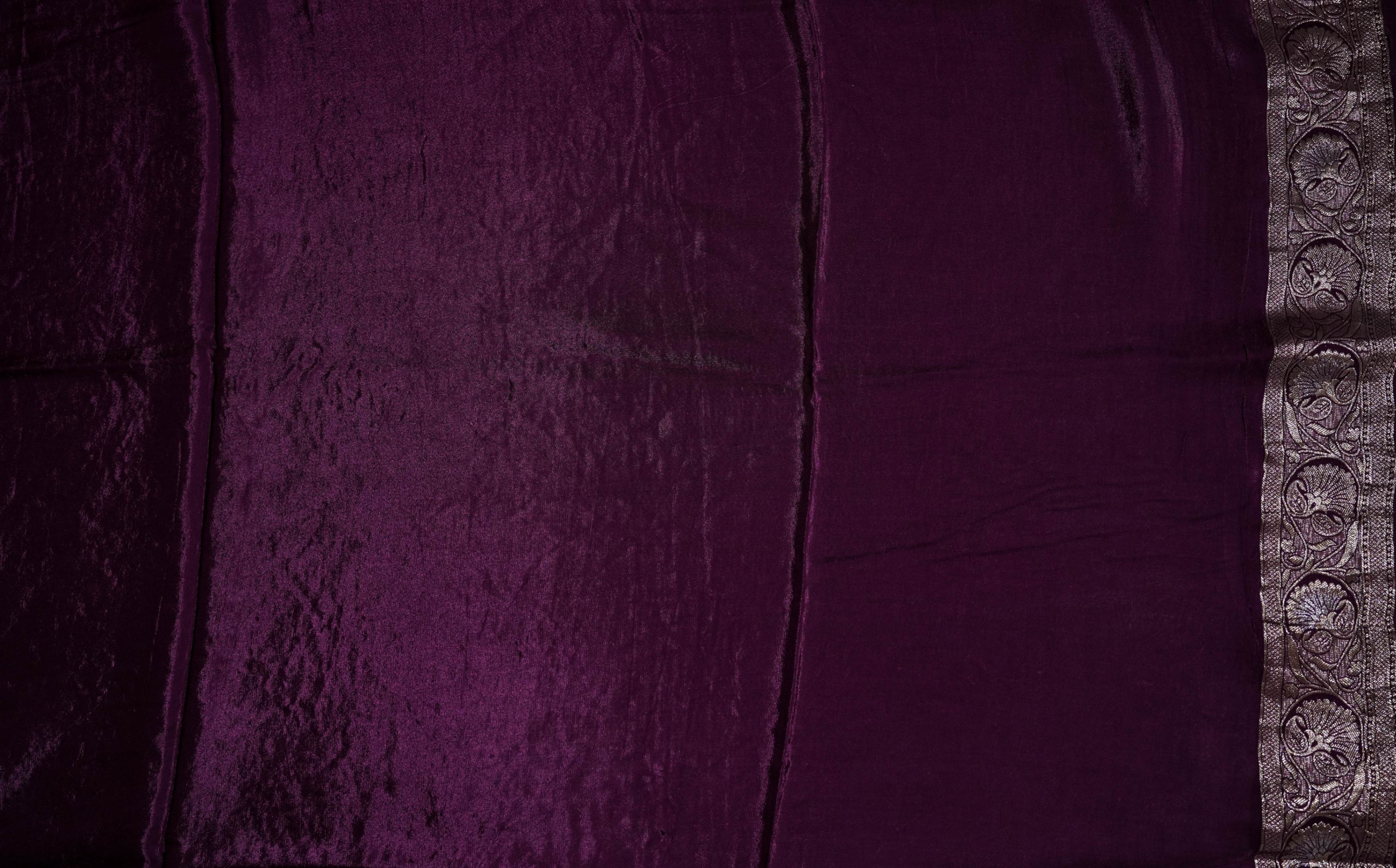Purple Banarasi Silk Saree