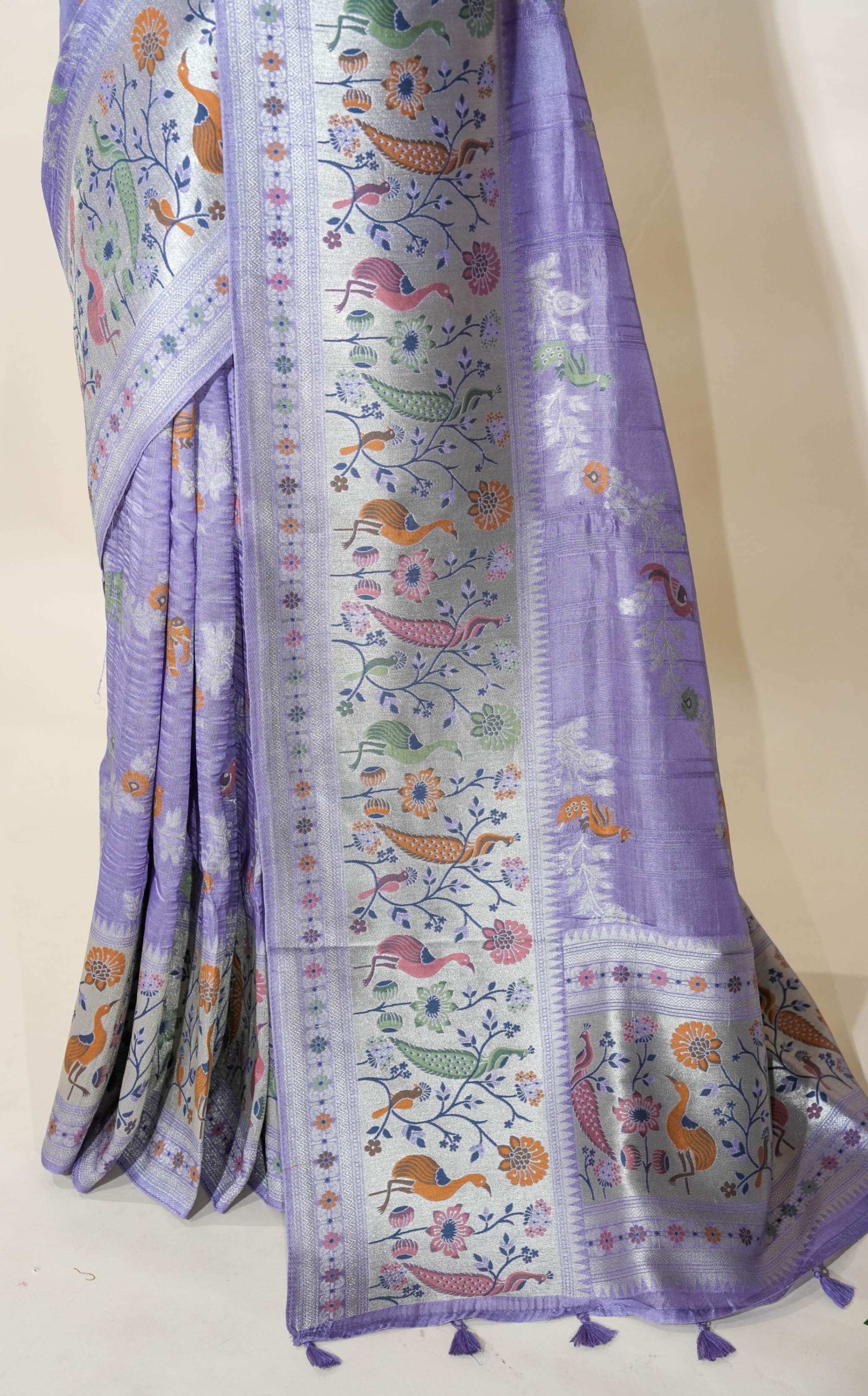Purple Banarasi Dupion Saree