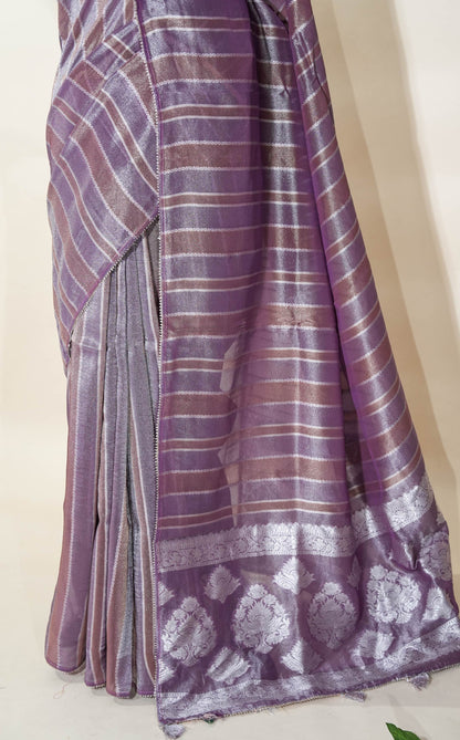 Multicolor Banarasi Tissue Saree