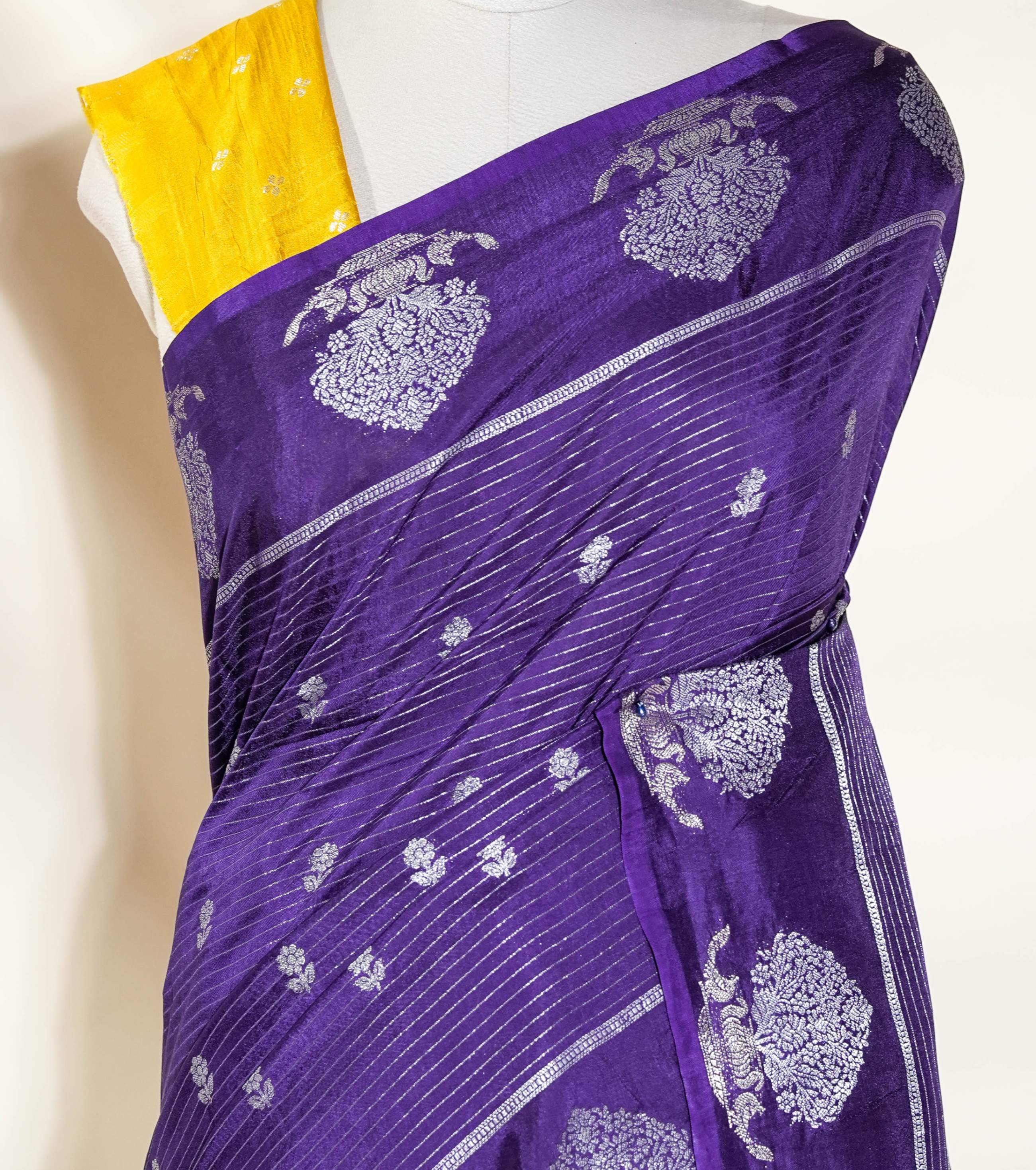 Purple Banarasi Silk Saree