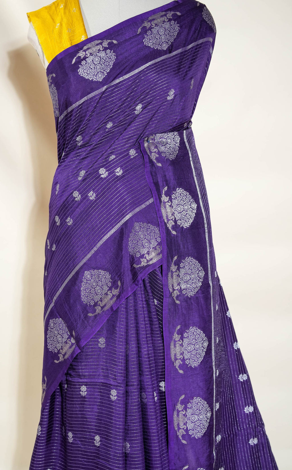 Purple Banarasi Silk Saree