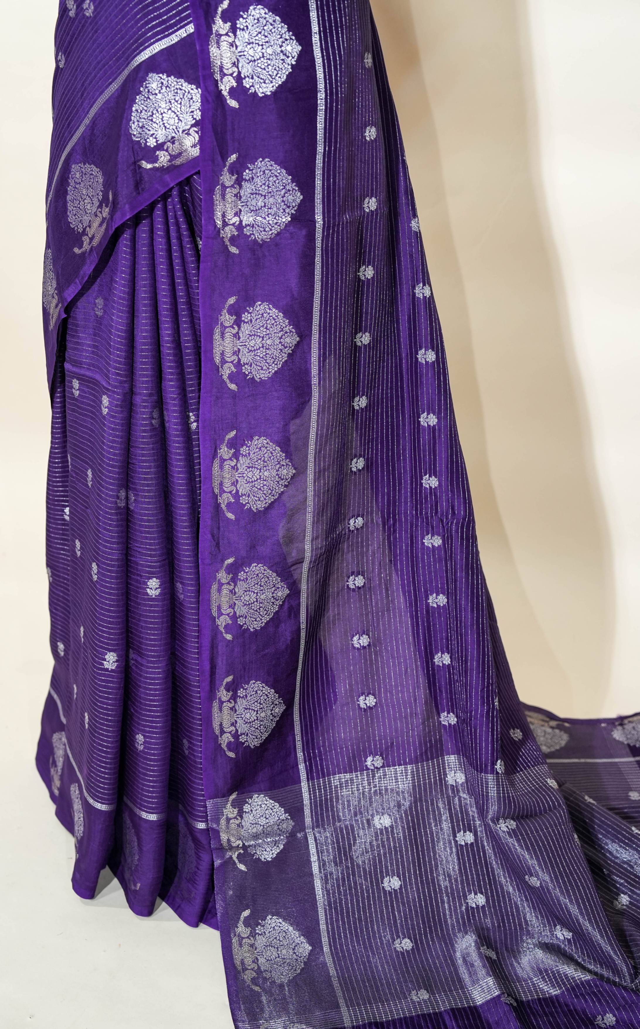 Purple Banarasi Silk Saree