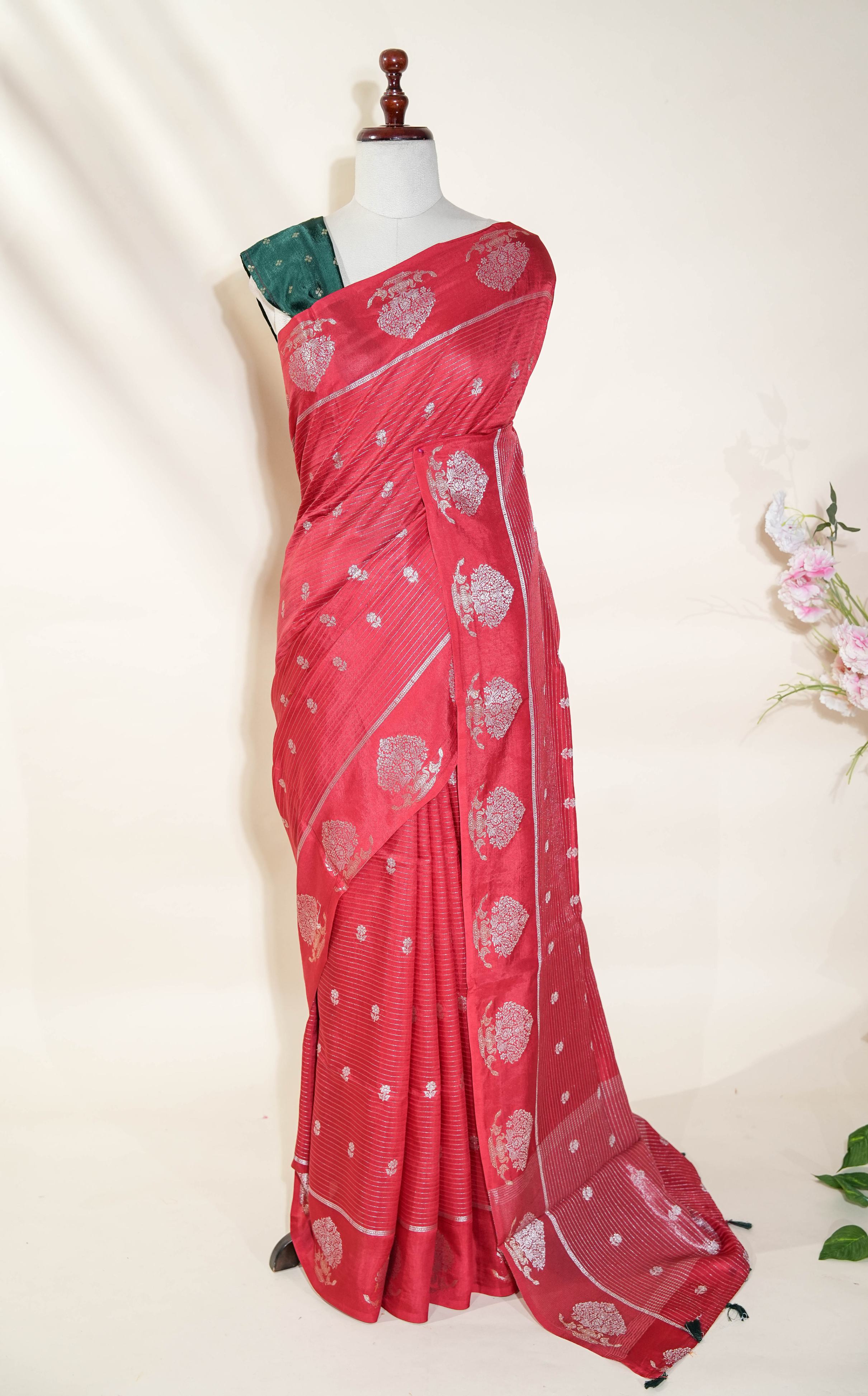 Red Banarasi Silk Saree