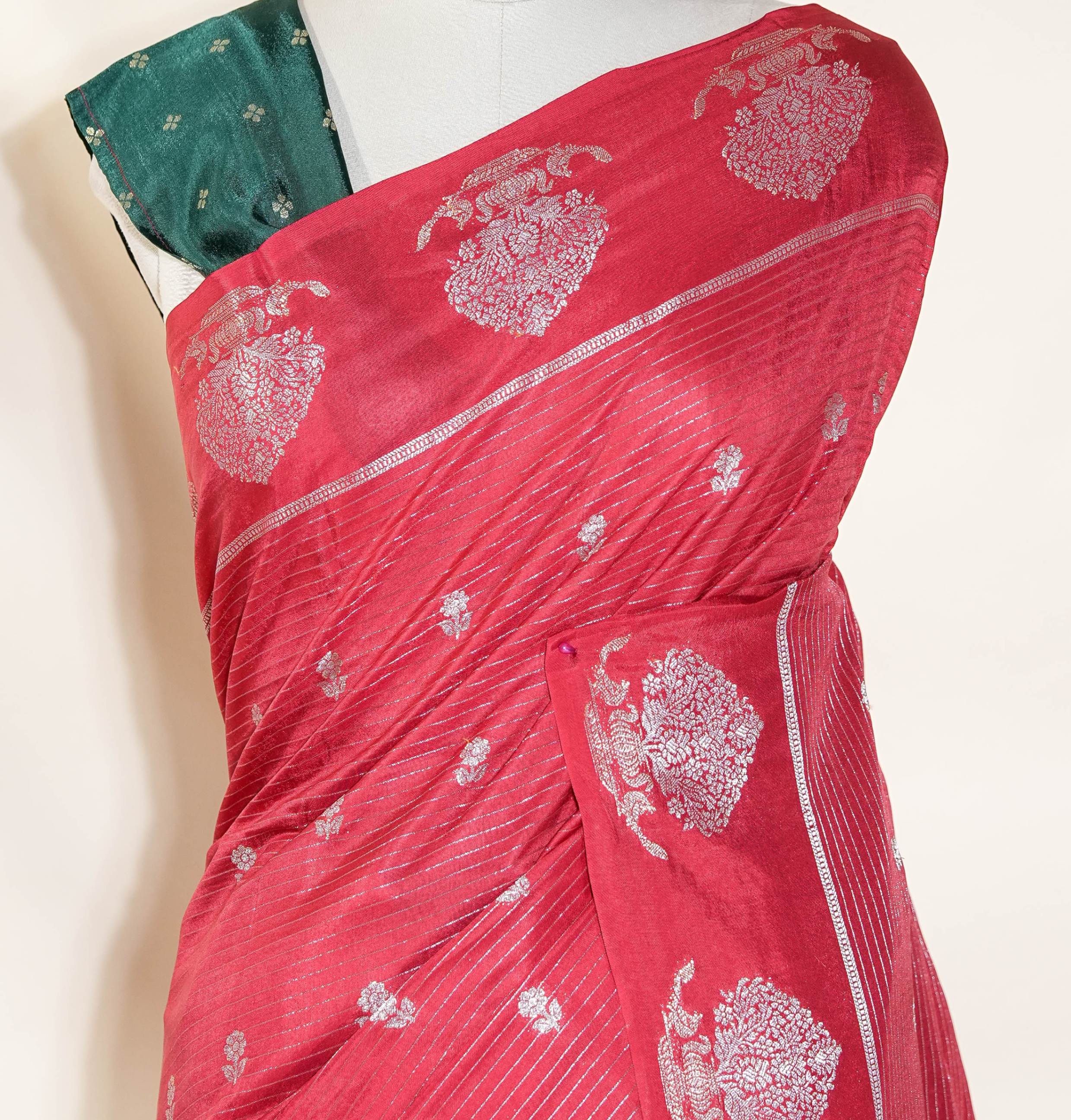 Red Banarasi Silk Saree