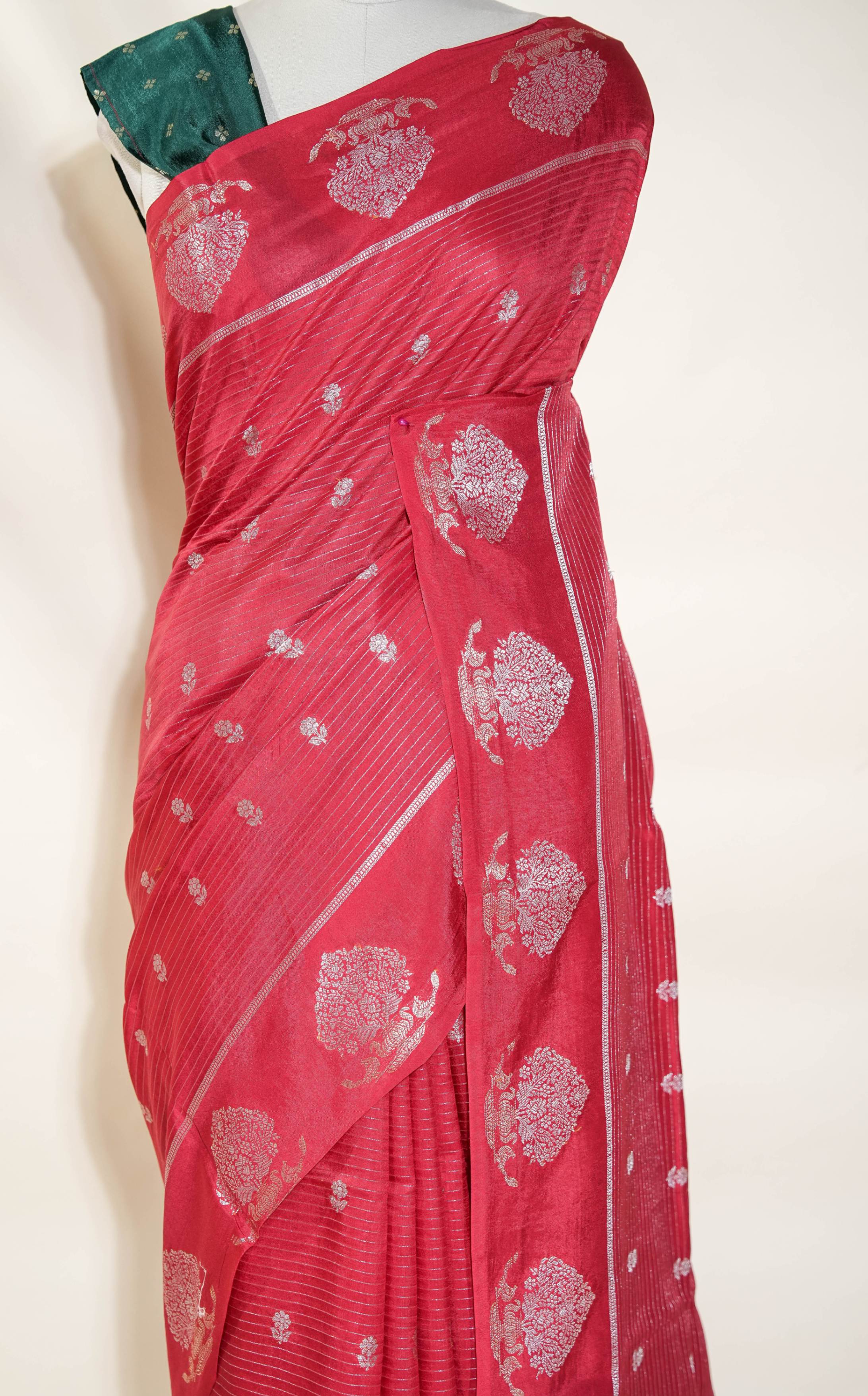 Red Banarasi Silk Saree