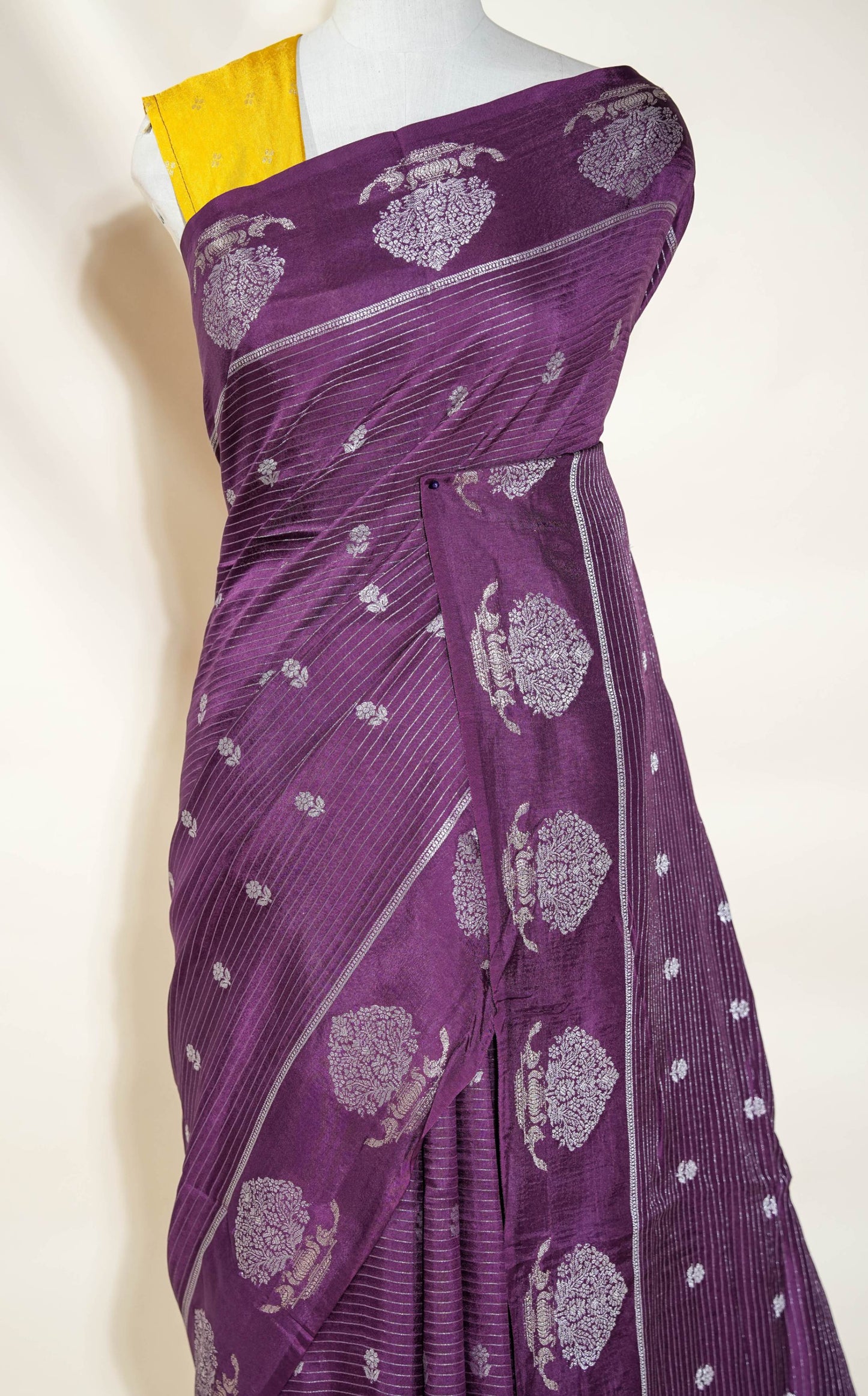 Purple Banarasi Silk Saree
