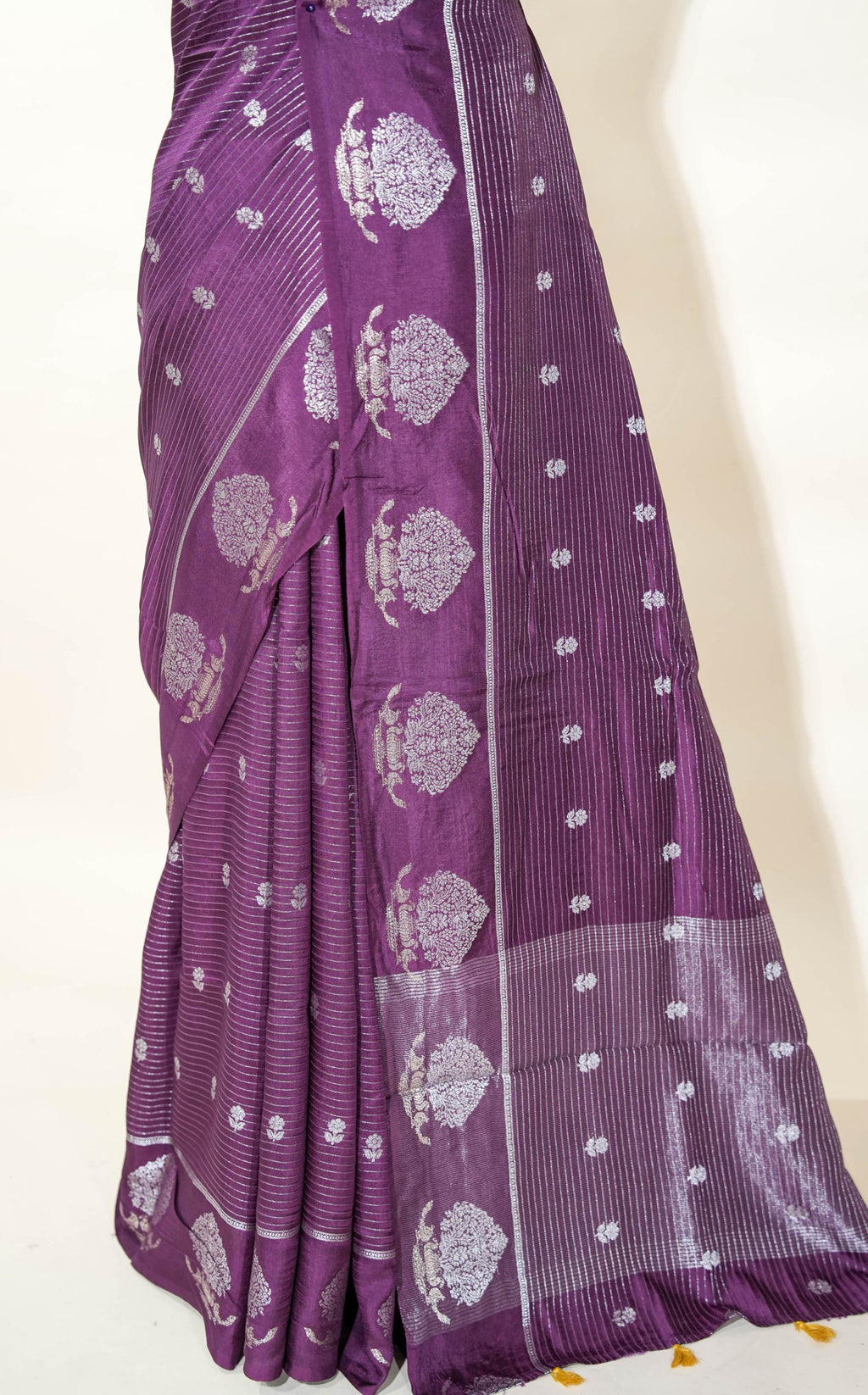 Purple Banarasi Silk Saree