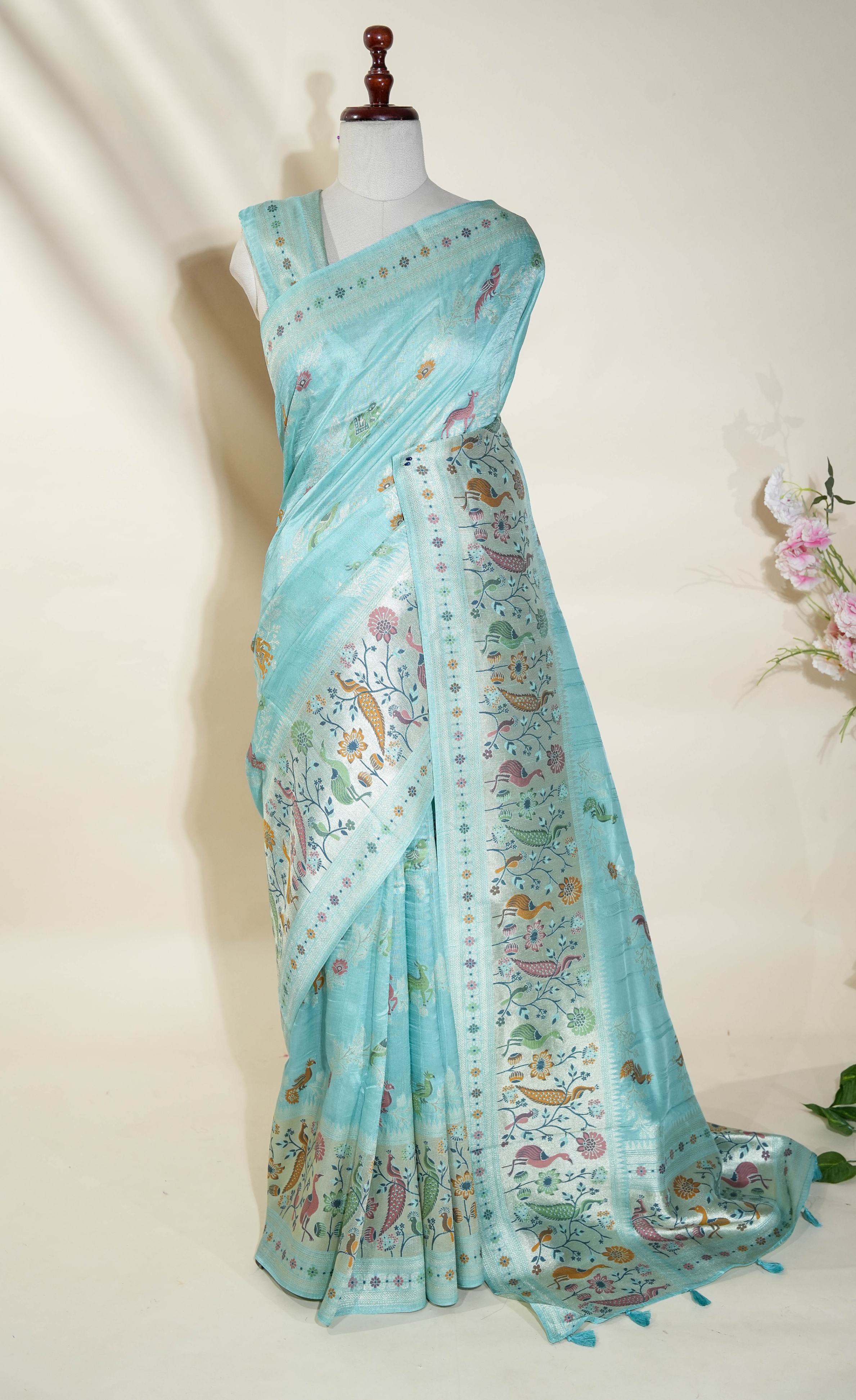 Ferozi Banarasi Dupion Saree