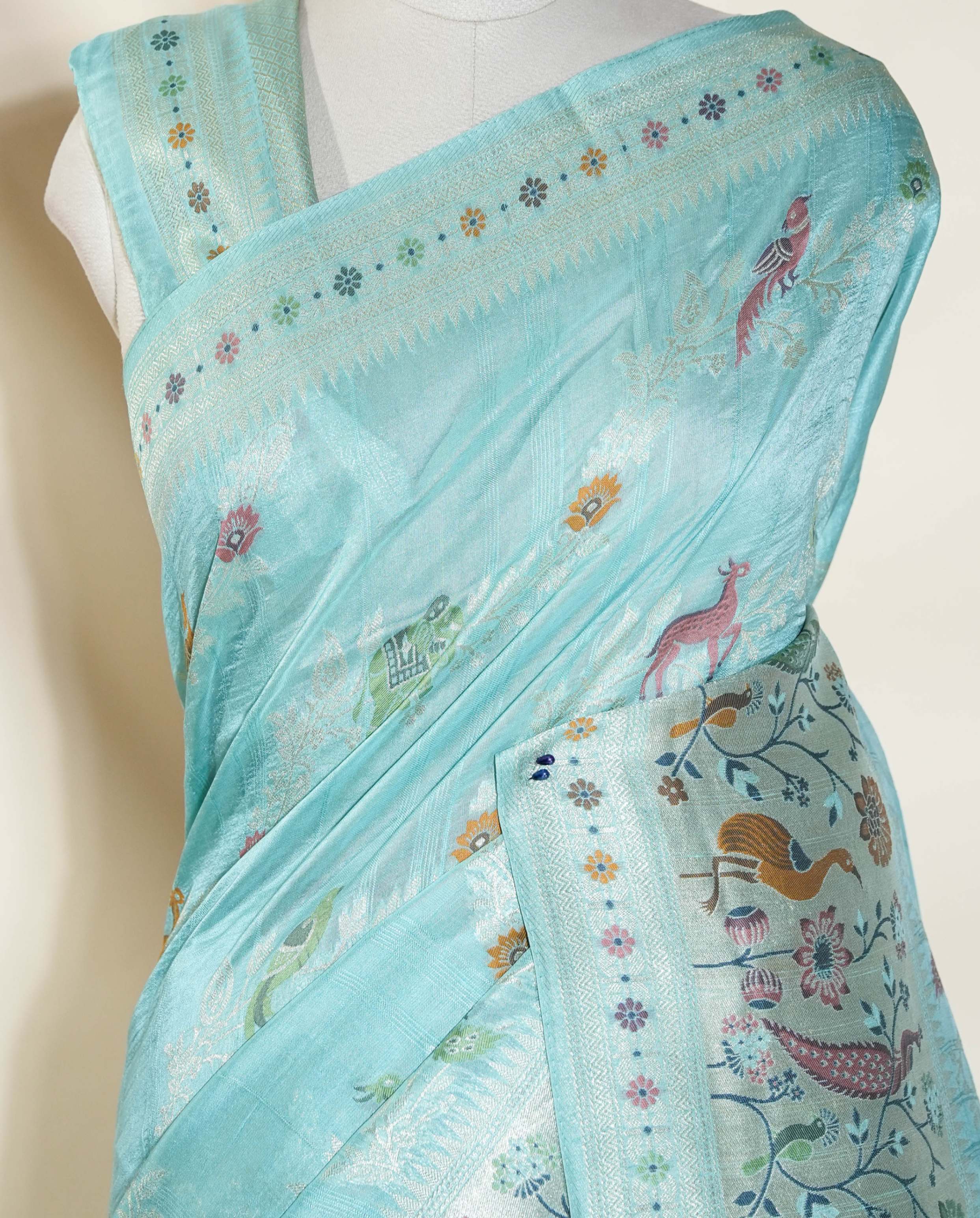 Ferozi Banarasi Dupion Saree