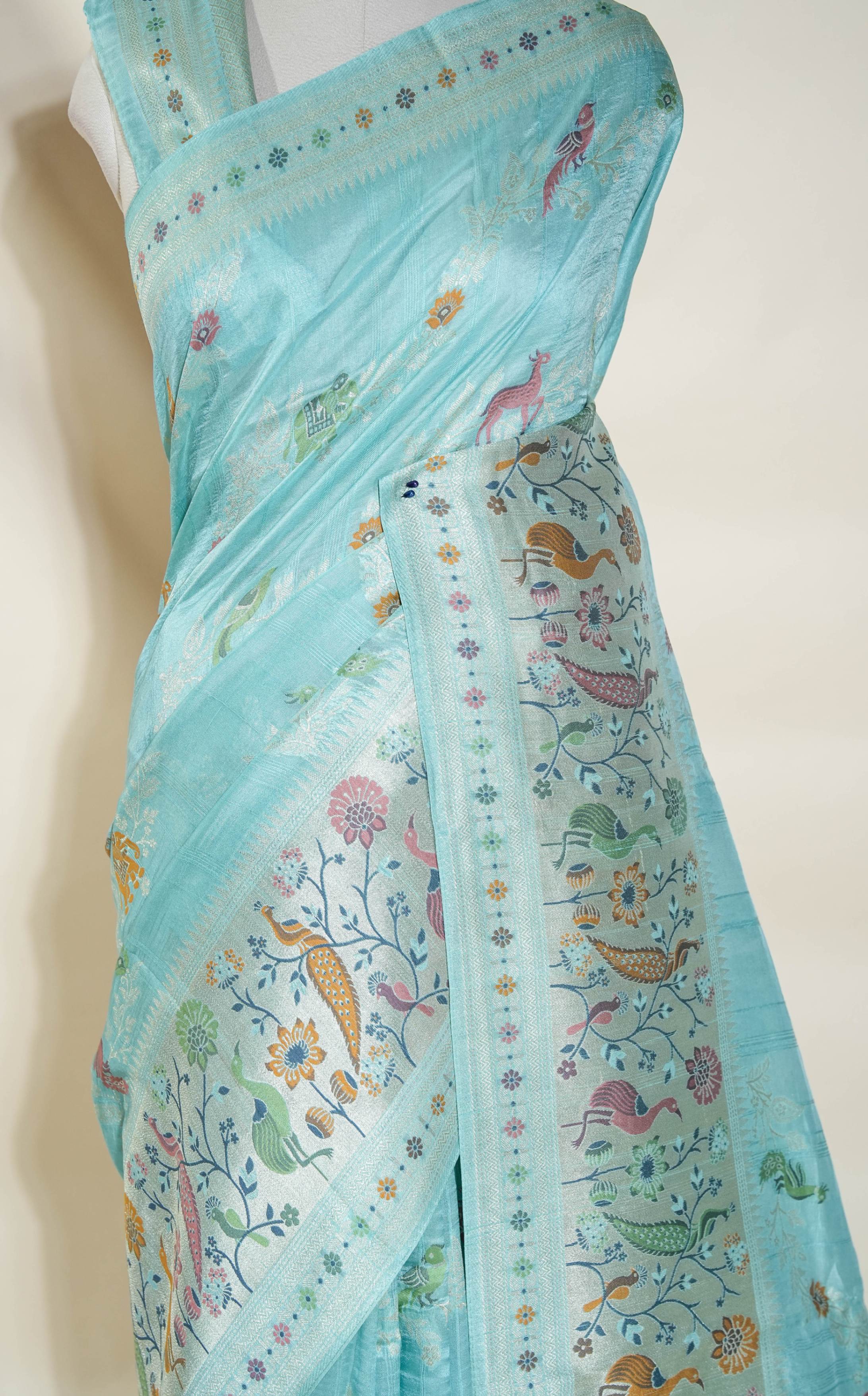 Ferozi Banarasi Dupion Saree