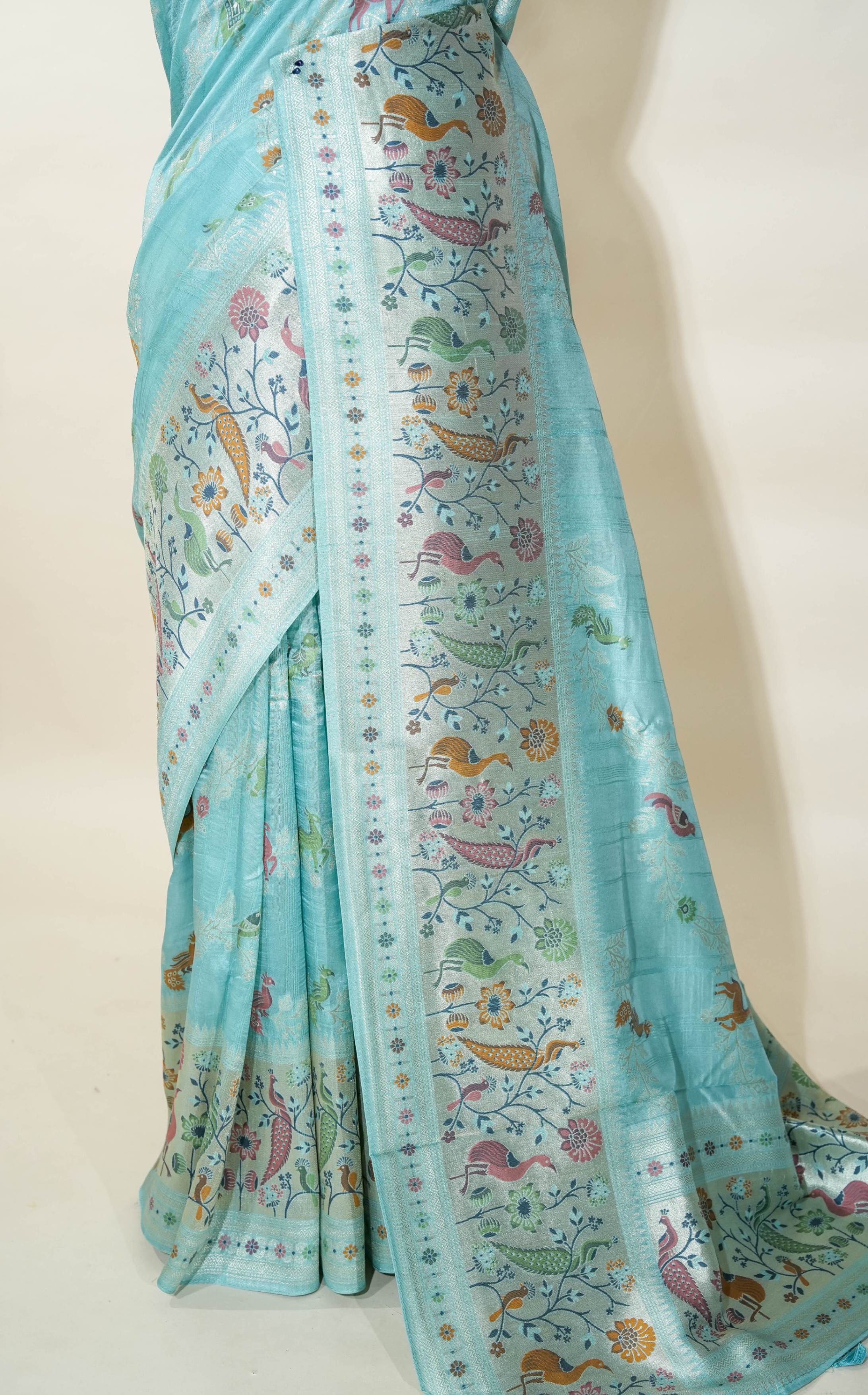 Ferozi Banarasi Dupion Saree