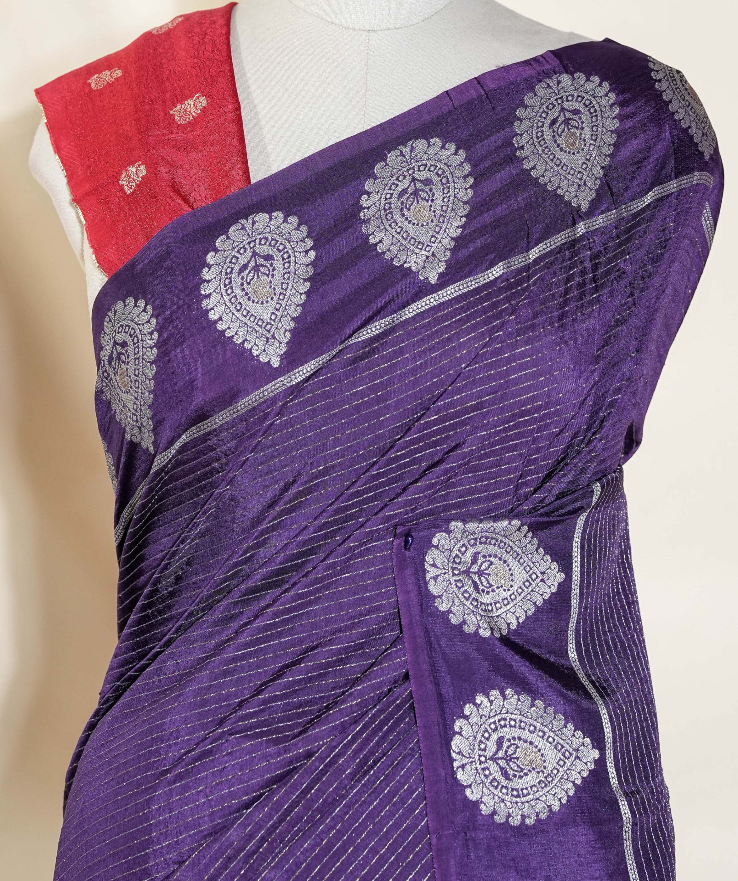Purple Banarasi Silk Saree
