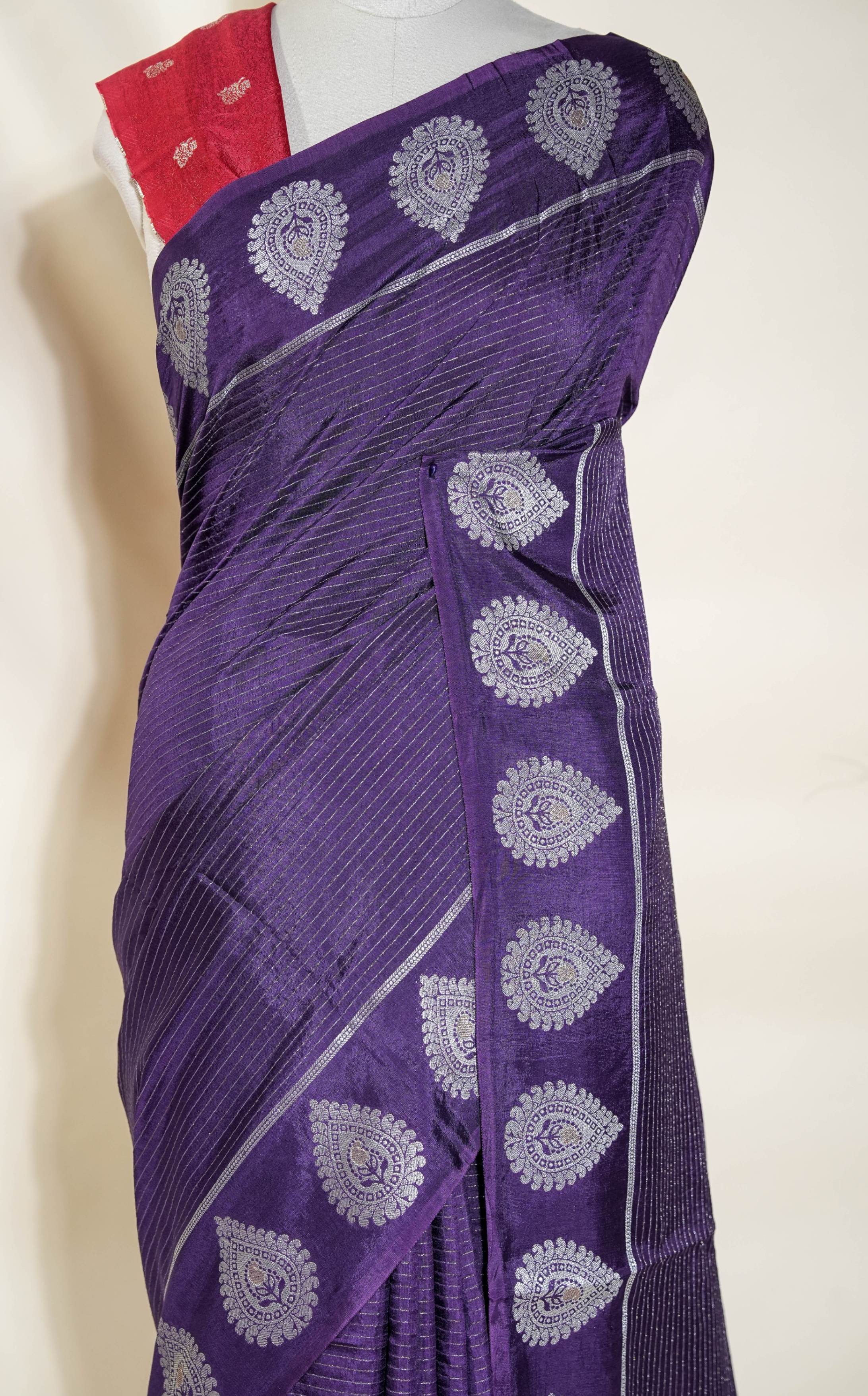 Purple Banarasi Silk Saree