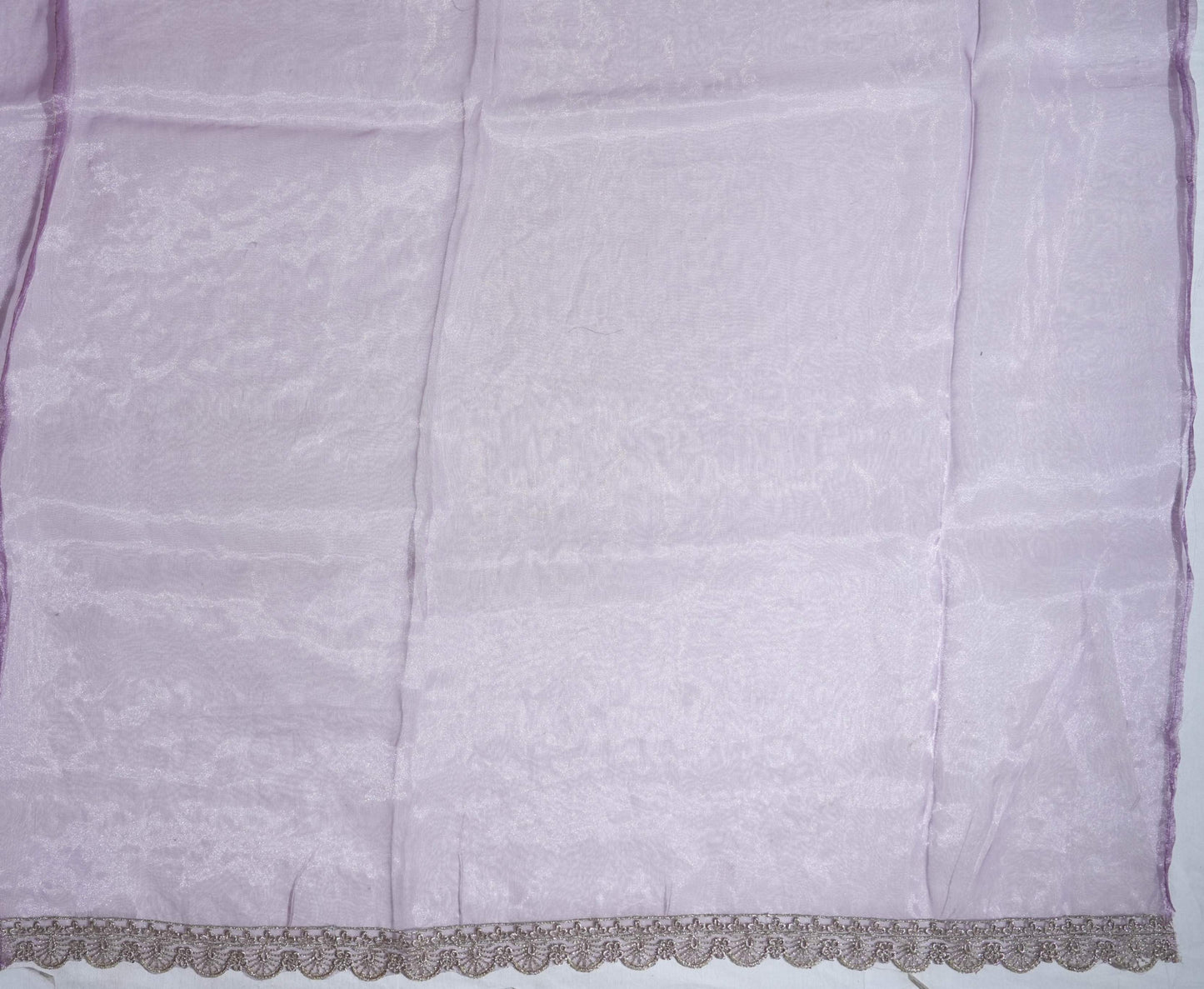 Purple Embroidery Tissue Saree
