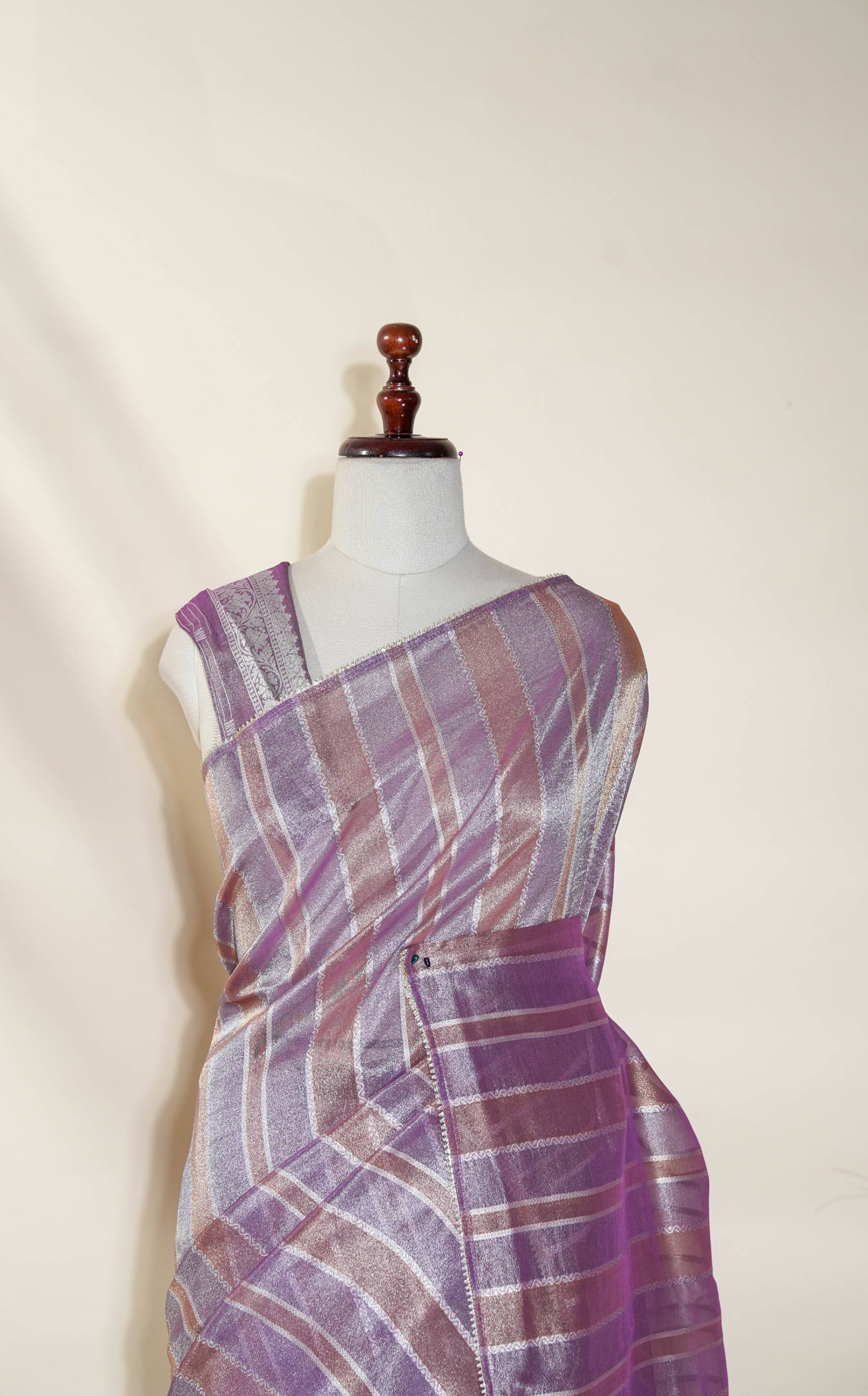 Multicolor Banarasi Tissue Saree