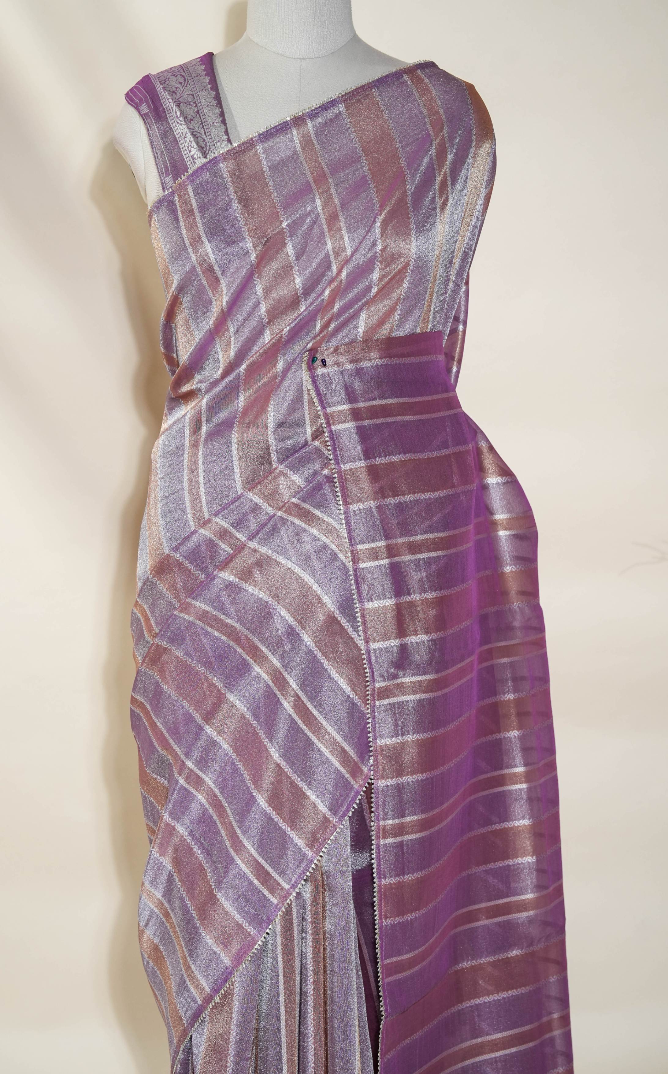 Multicolor Banarasi Tissue Saree