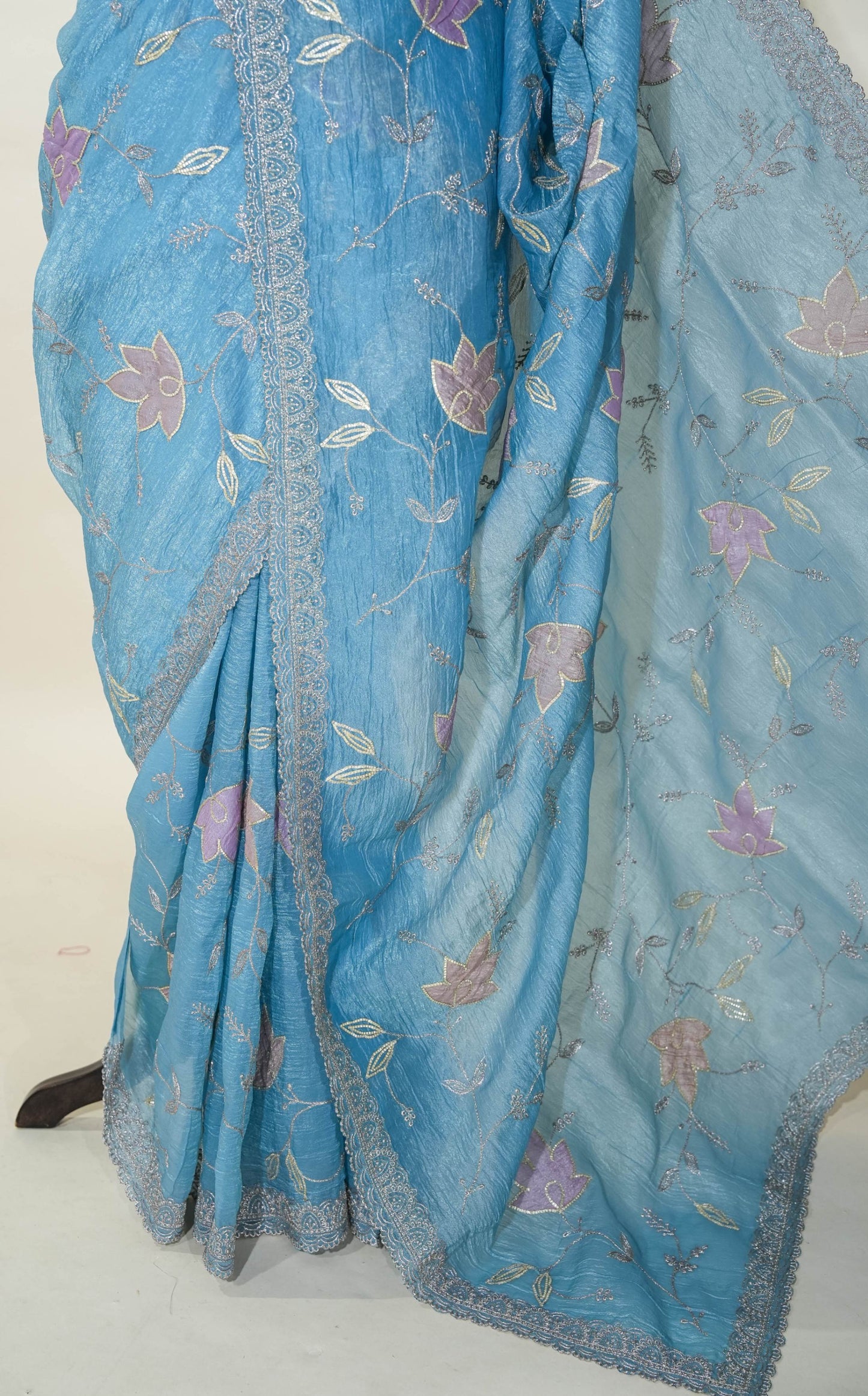 Ferozi Embroidery Organza Saree