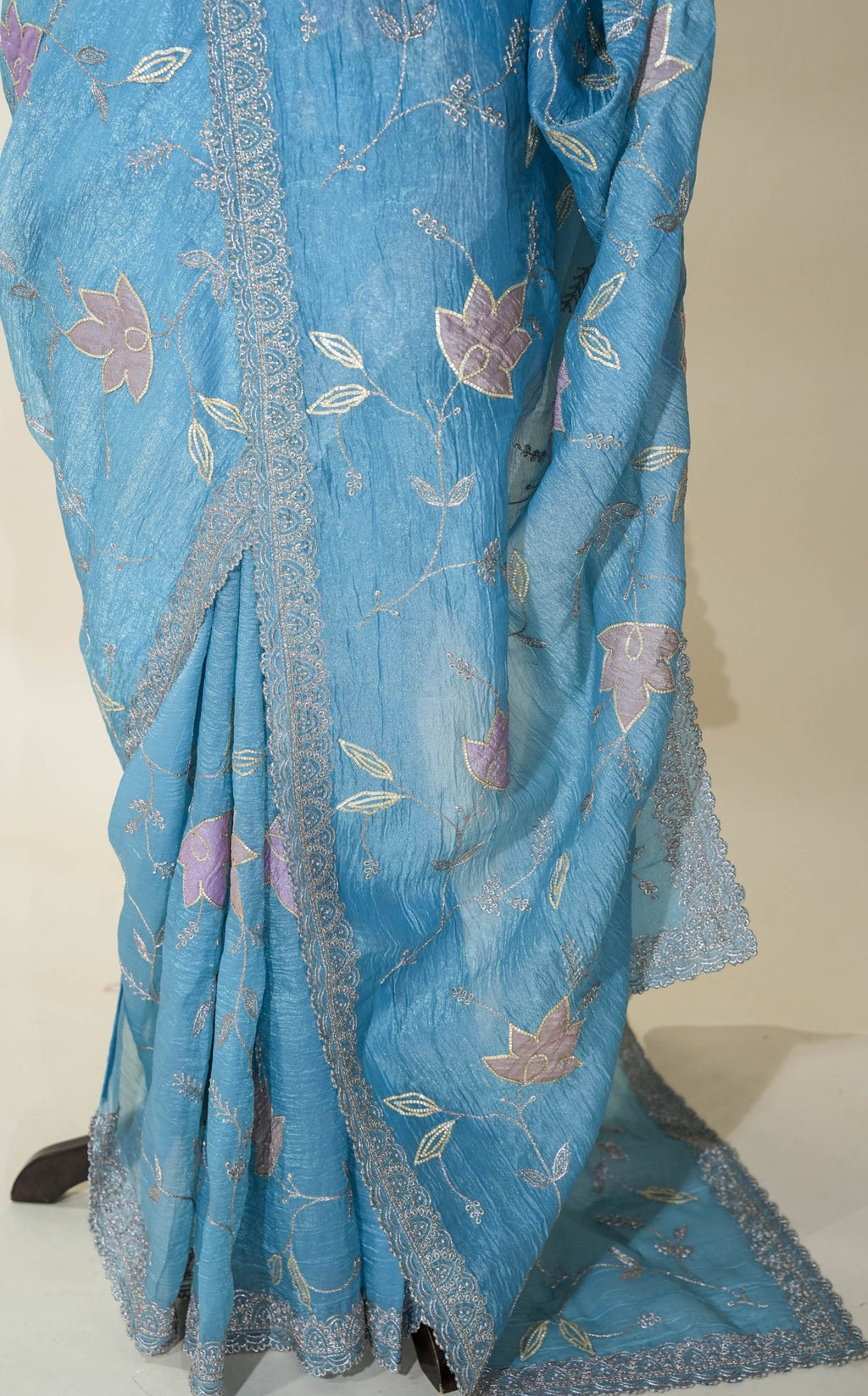 Ferozi Embroidery Organza Saree