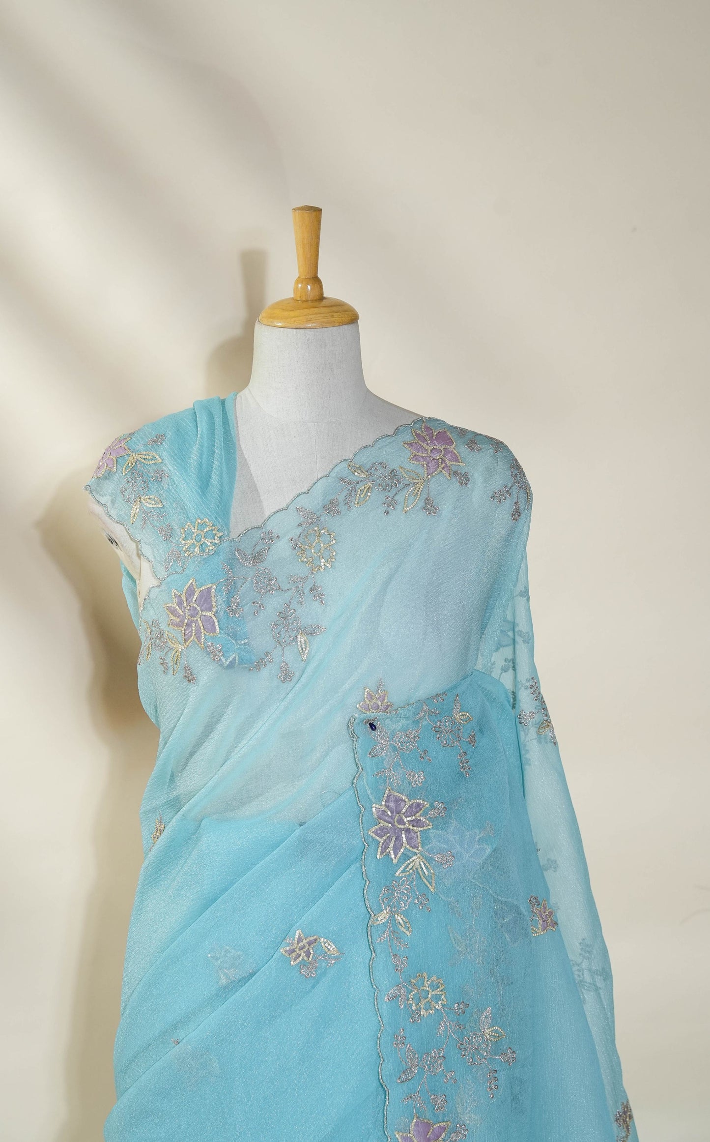 Ferozi Embroidery Organza Saree