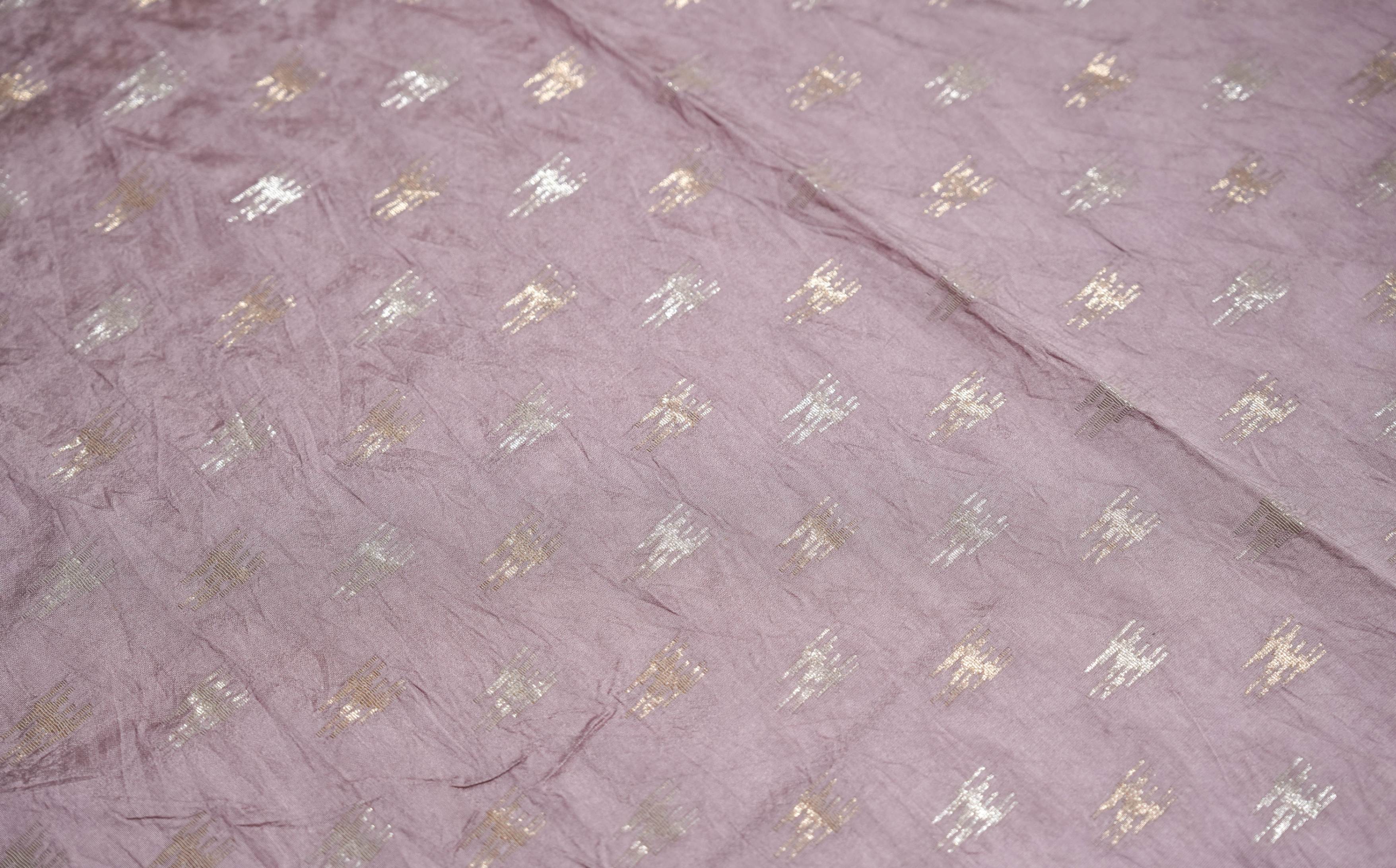 Pink Embroidery Tissue Saree