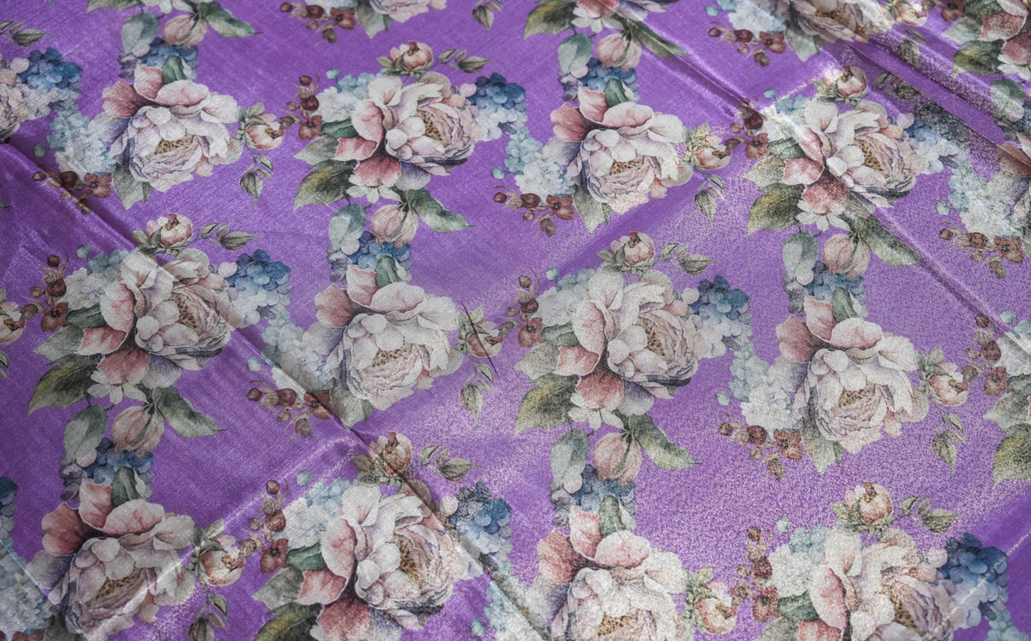 Purple Banarasi Organza Saree