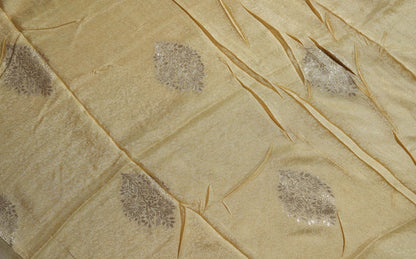 Gold Printed Embroidery Tissue Saree