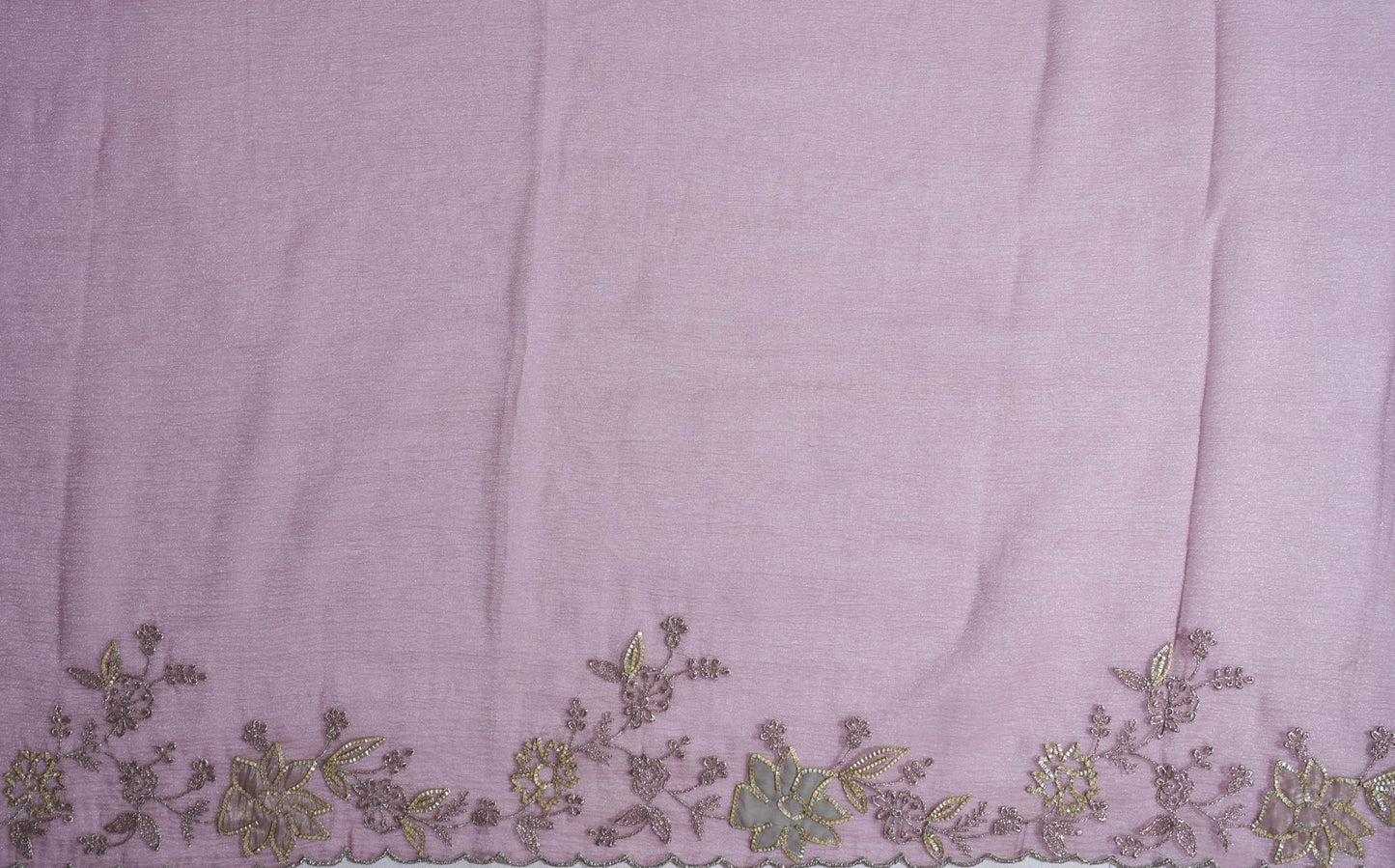 Pink Embroidery Organza Saree