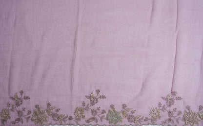 Pink Embroidery Organza Saree