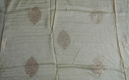Pastel Printed Embroidery Tissue Saree