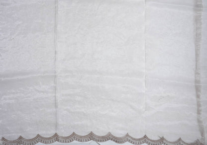 Silver Embroidery Tissue Saree
