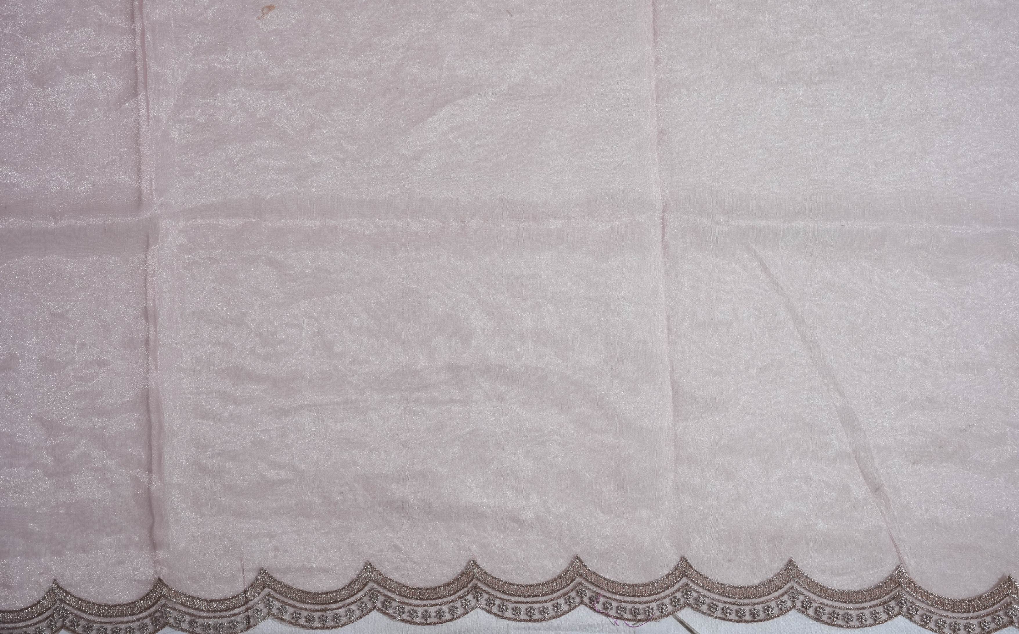 Pastel Embroidery Tissue Saree