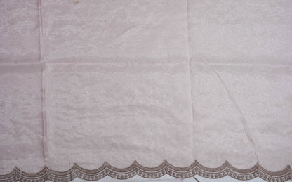 Pastel Embroidery Tissue Saree