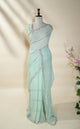Pastel Embroidery Organza Saree