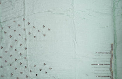 Pastel Embroidery Organza Saree